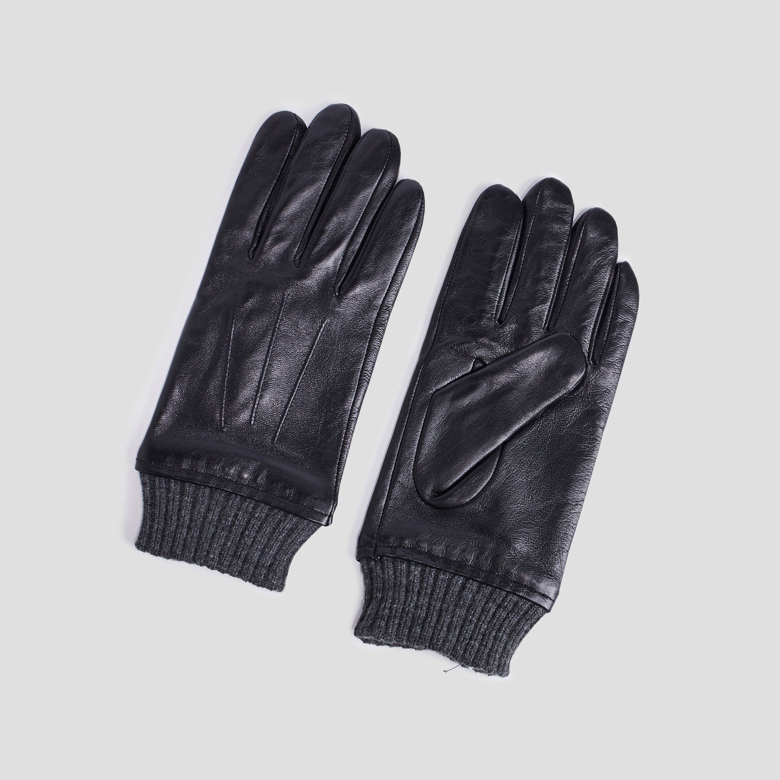 gants en cuir noir homme Gants en cuir noir homme