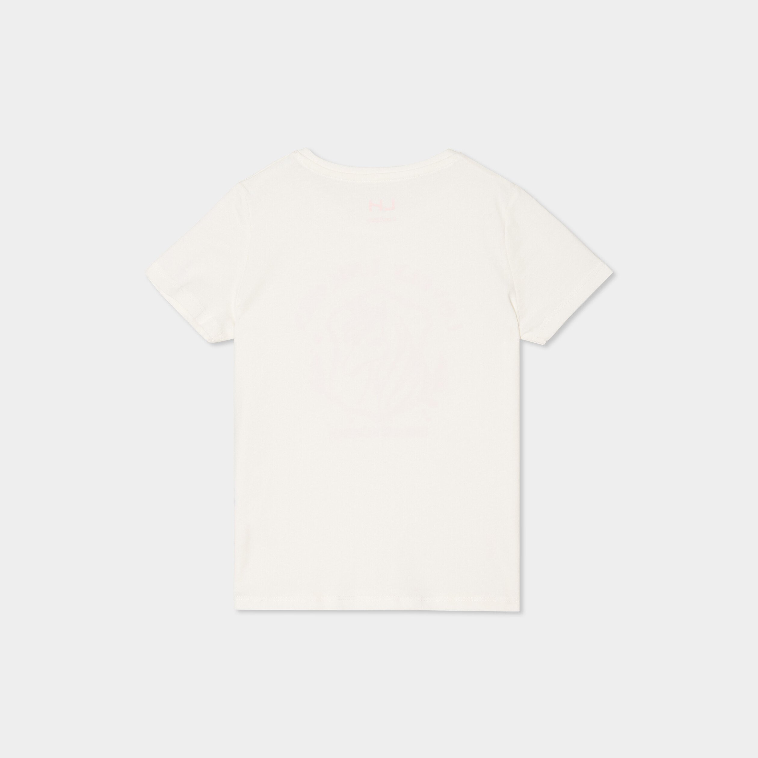 t shirt droit manches courtes coton ivoire fille T-shirt droit manches courtes coton ivoire fille