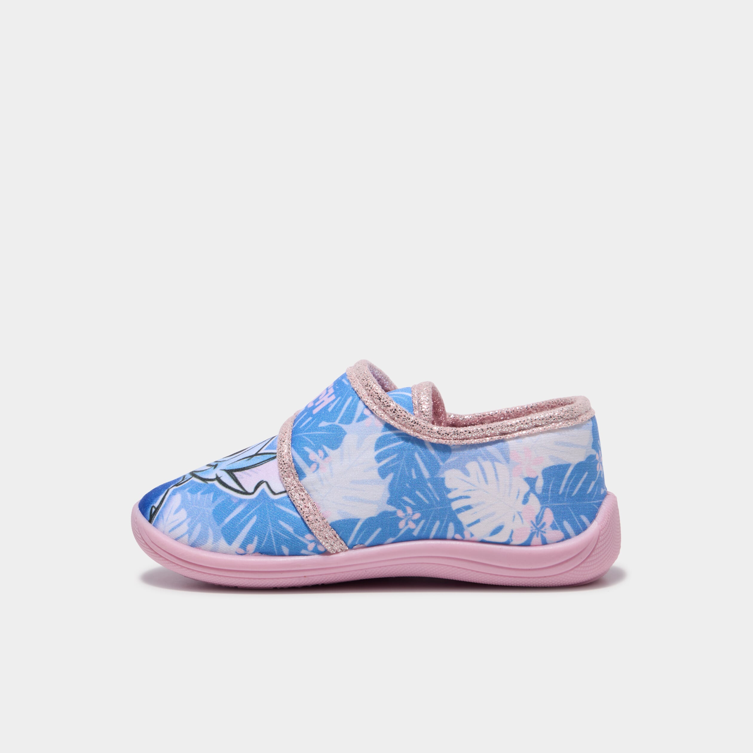 Chaussons &agrave; scratchs Stitch bleu fille