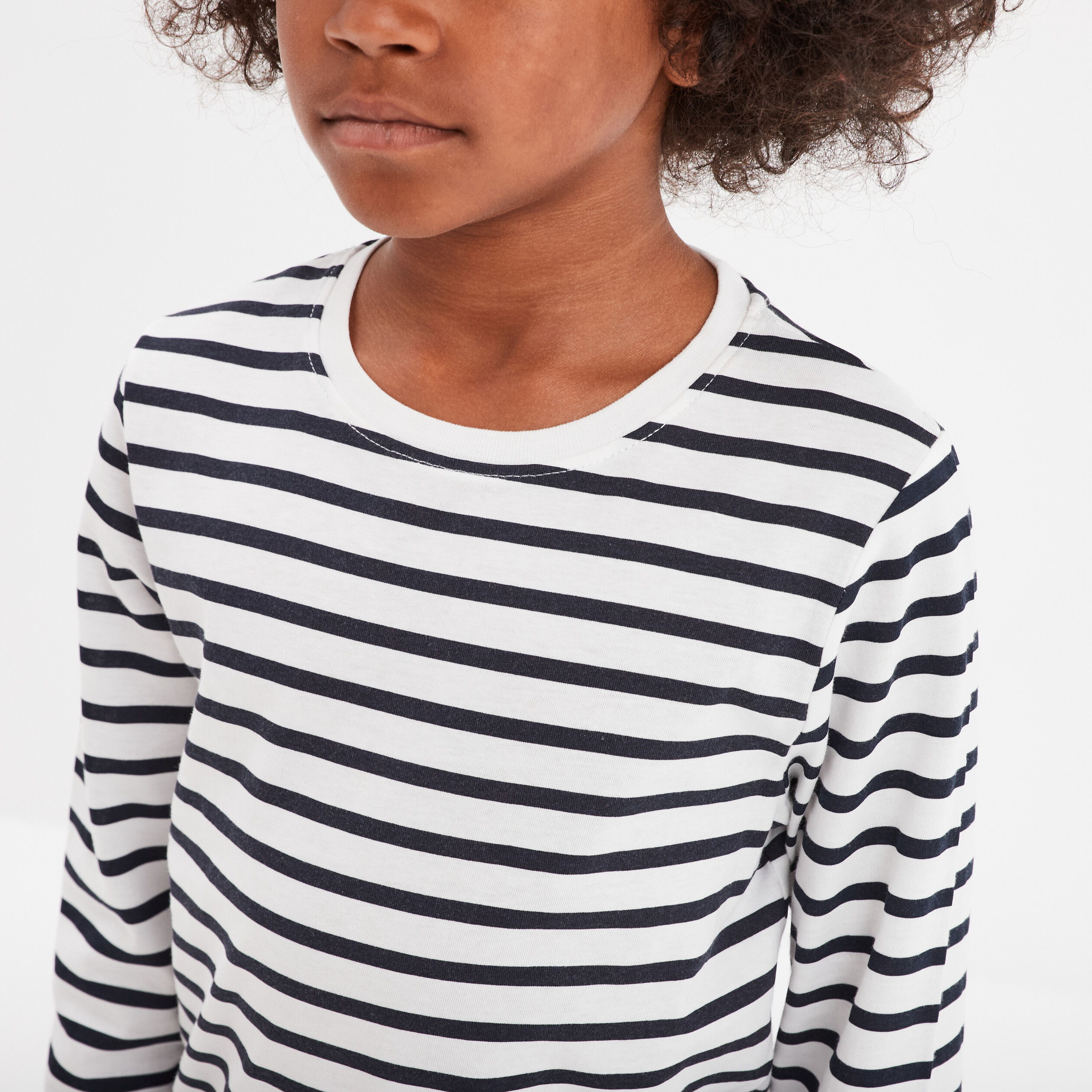 t shirt manches longues coton ecru garcon T-shirt manches longues coton ecru garçon
