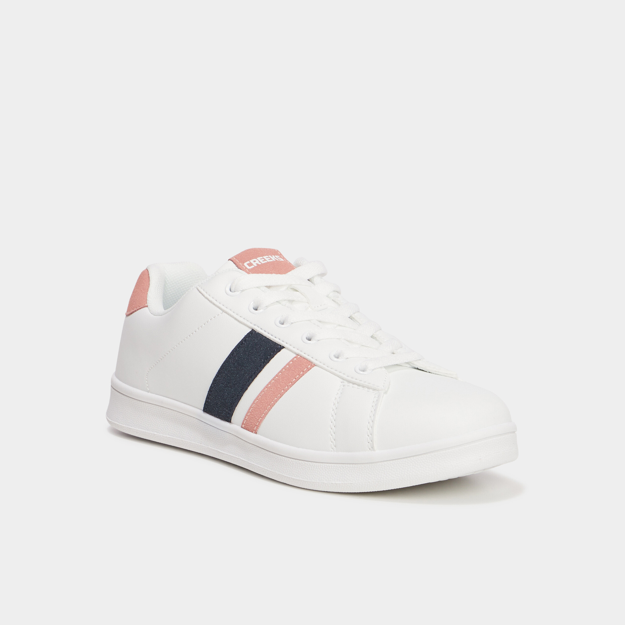 Tennis &agrave; lacets blanc femme