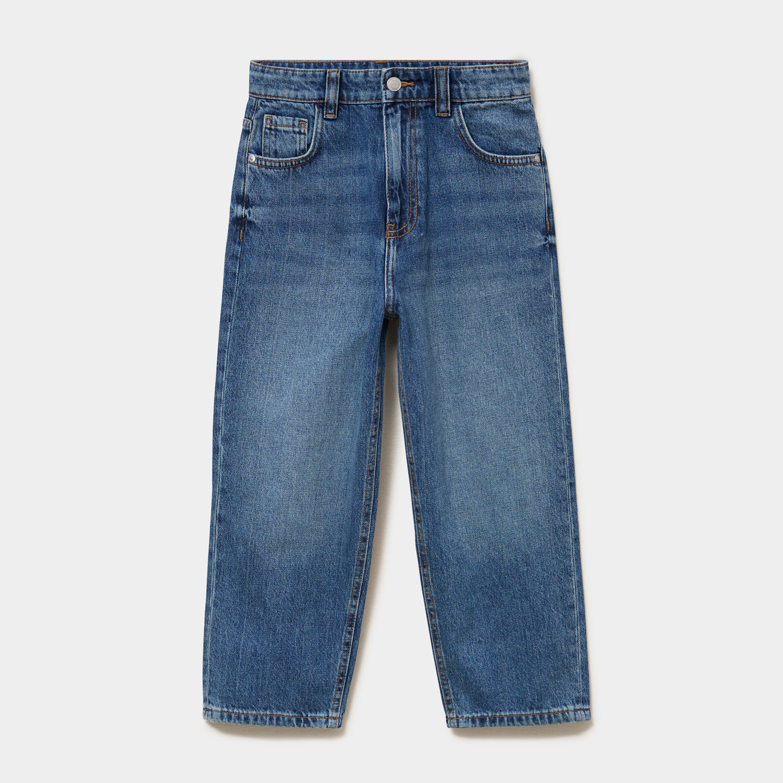 Jean baggy taille basse coton denim stone gar&ccedil;on