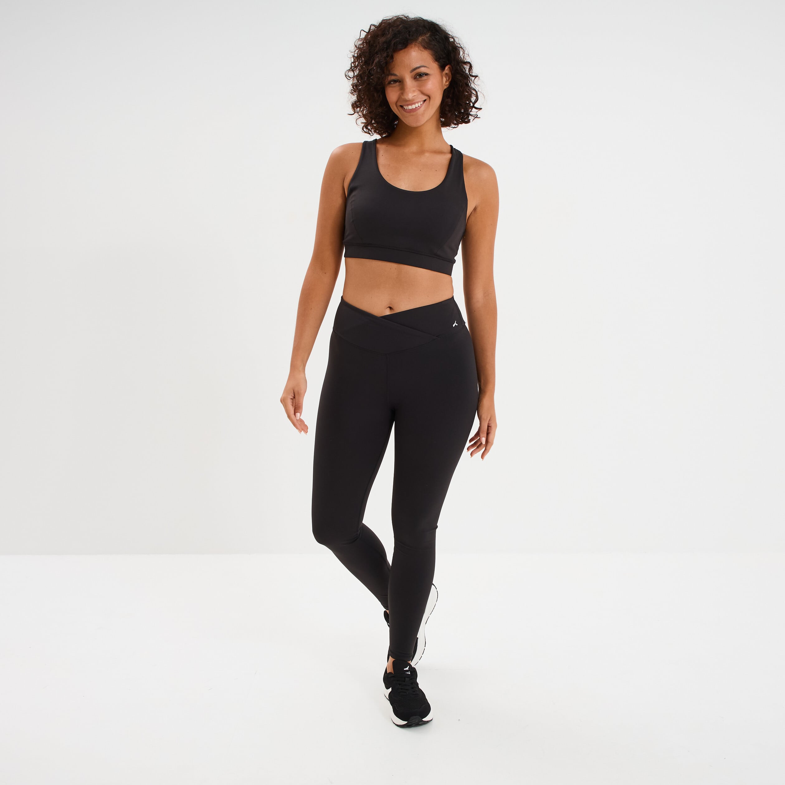Legging de sport taille haute noir femme