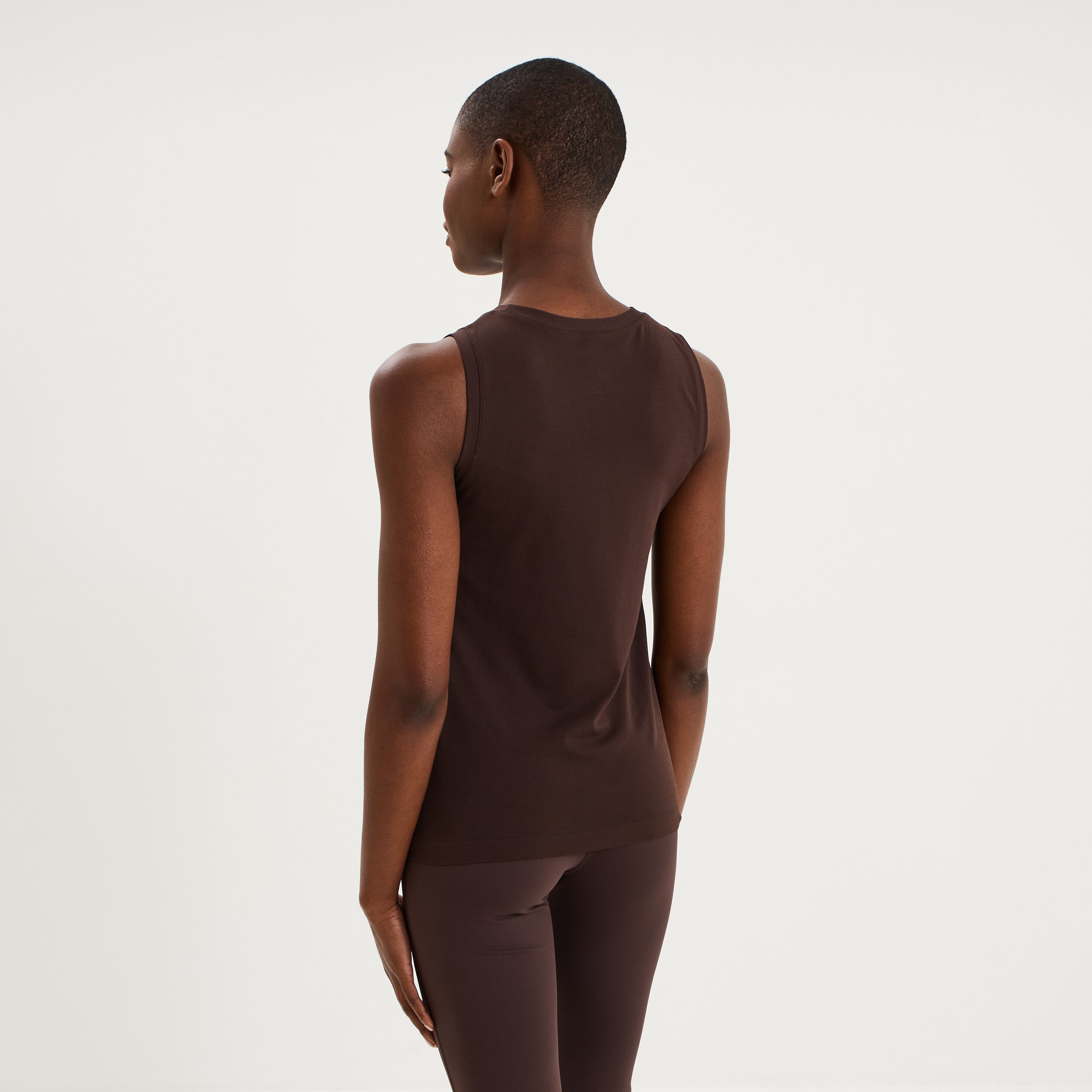 D&eacute;bardeur de sport fluide marron fonc&eacute; femme
