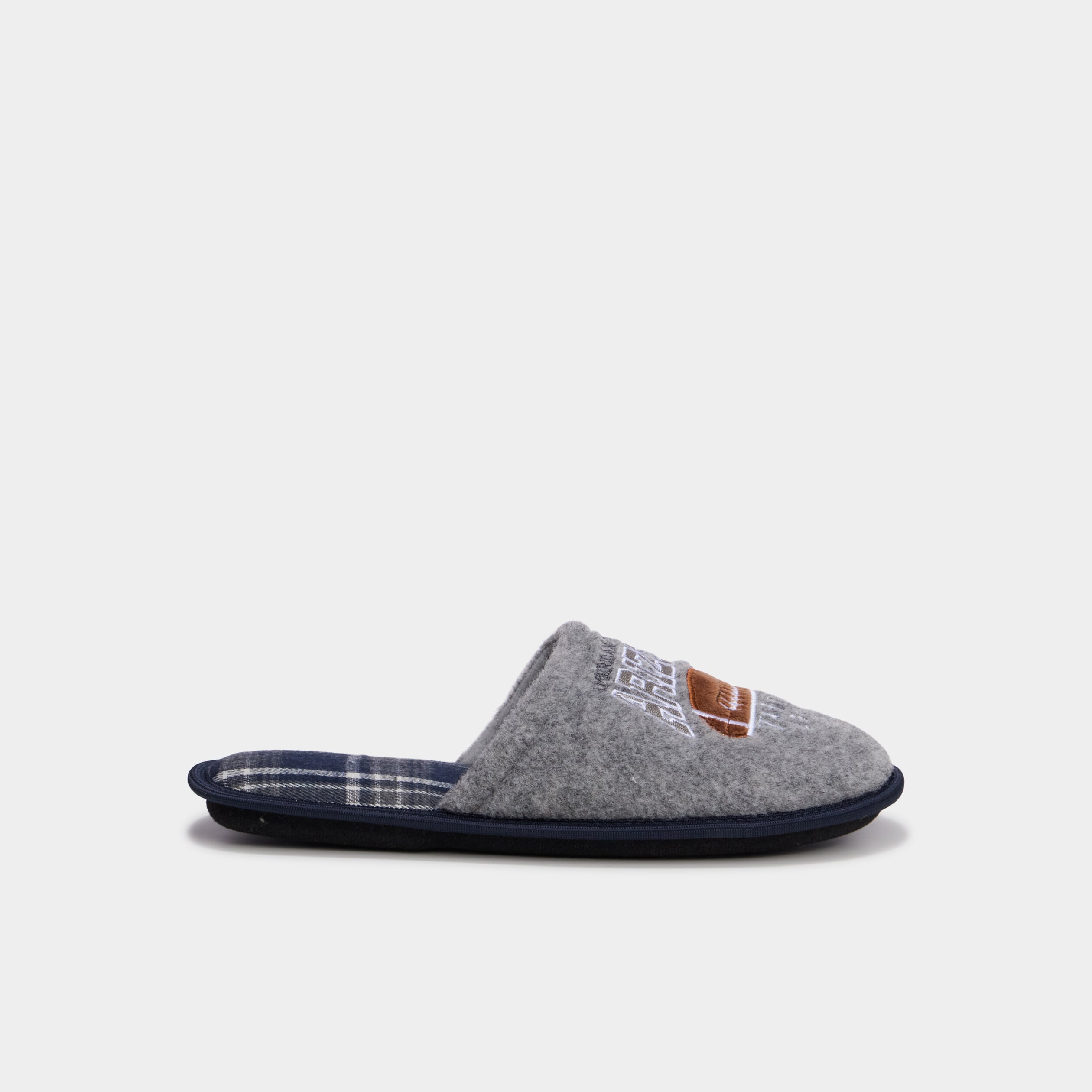 Chaussons mules gris homme