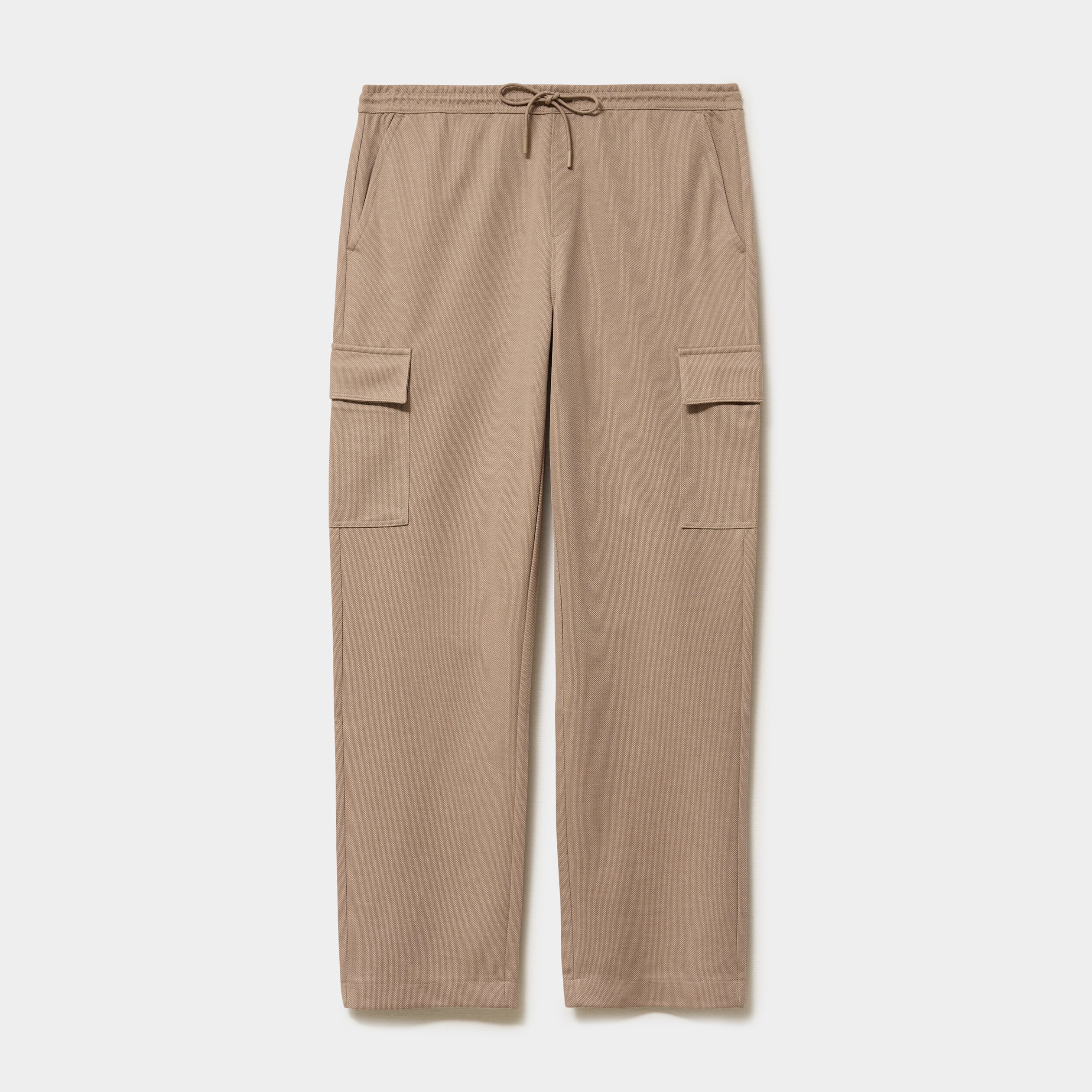Pantalon cargo taille &eacute;lastiqu&eacute;e taupe homme