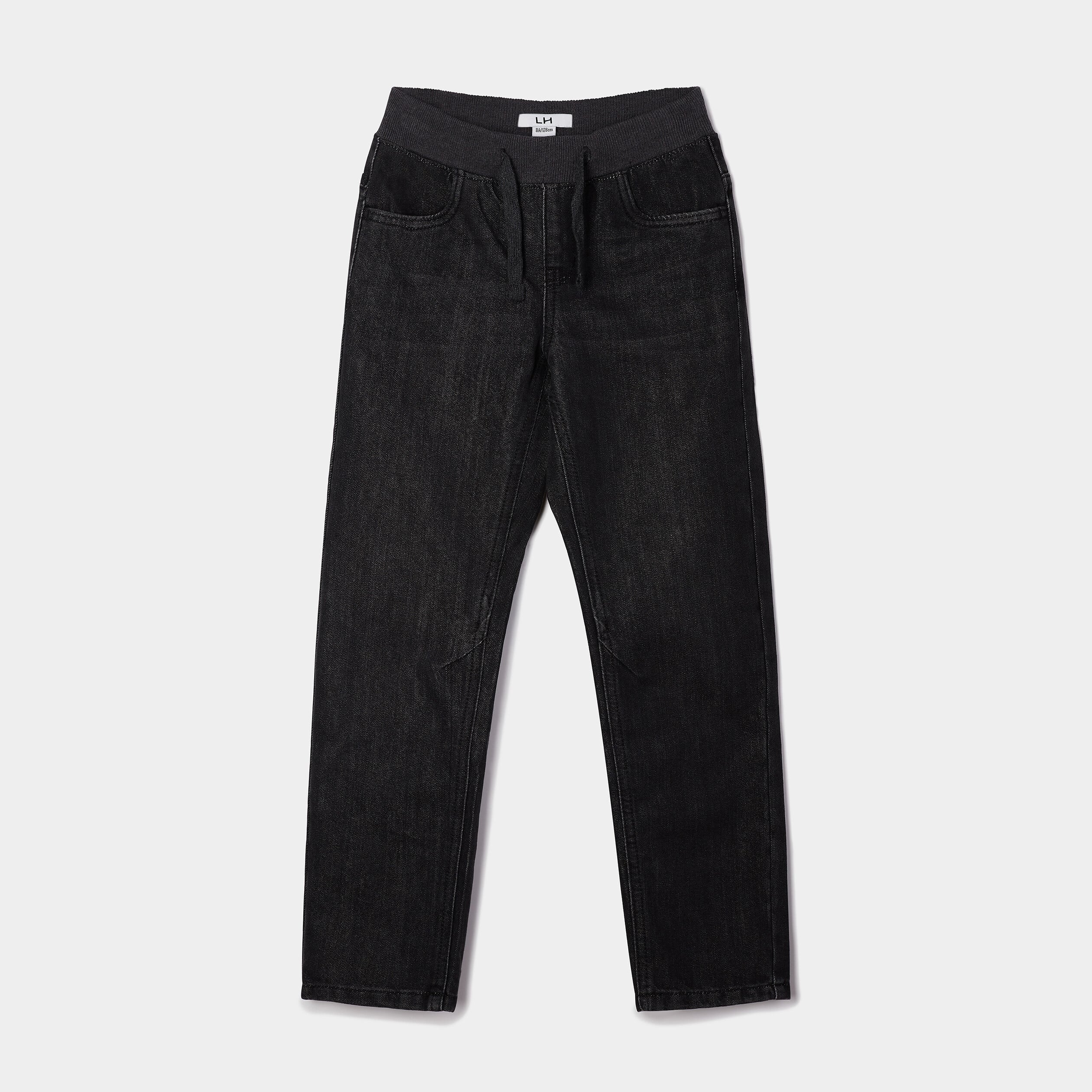 Jeans regular taille ajustable gris gar&ccedil;on