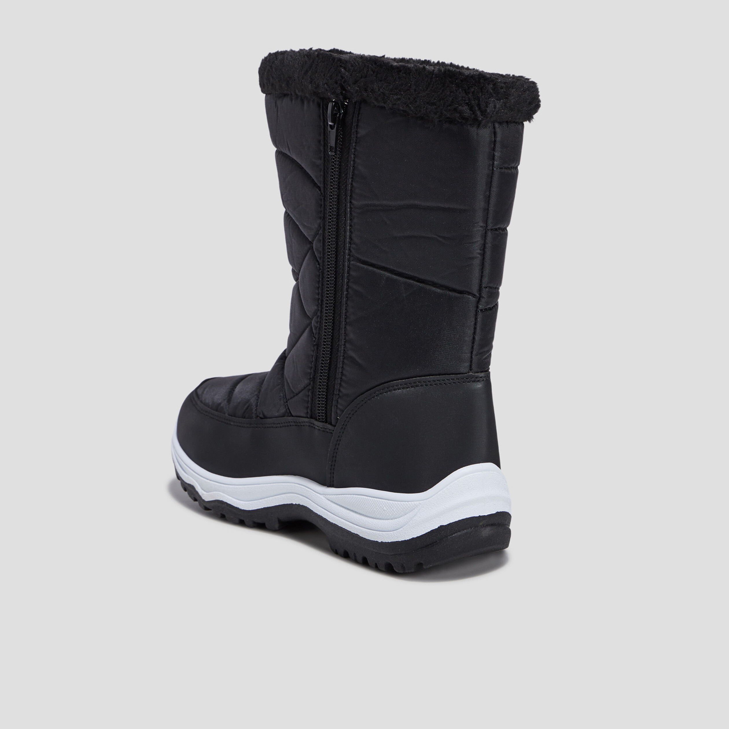 Bottes de neige fourrées noir femme