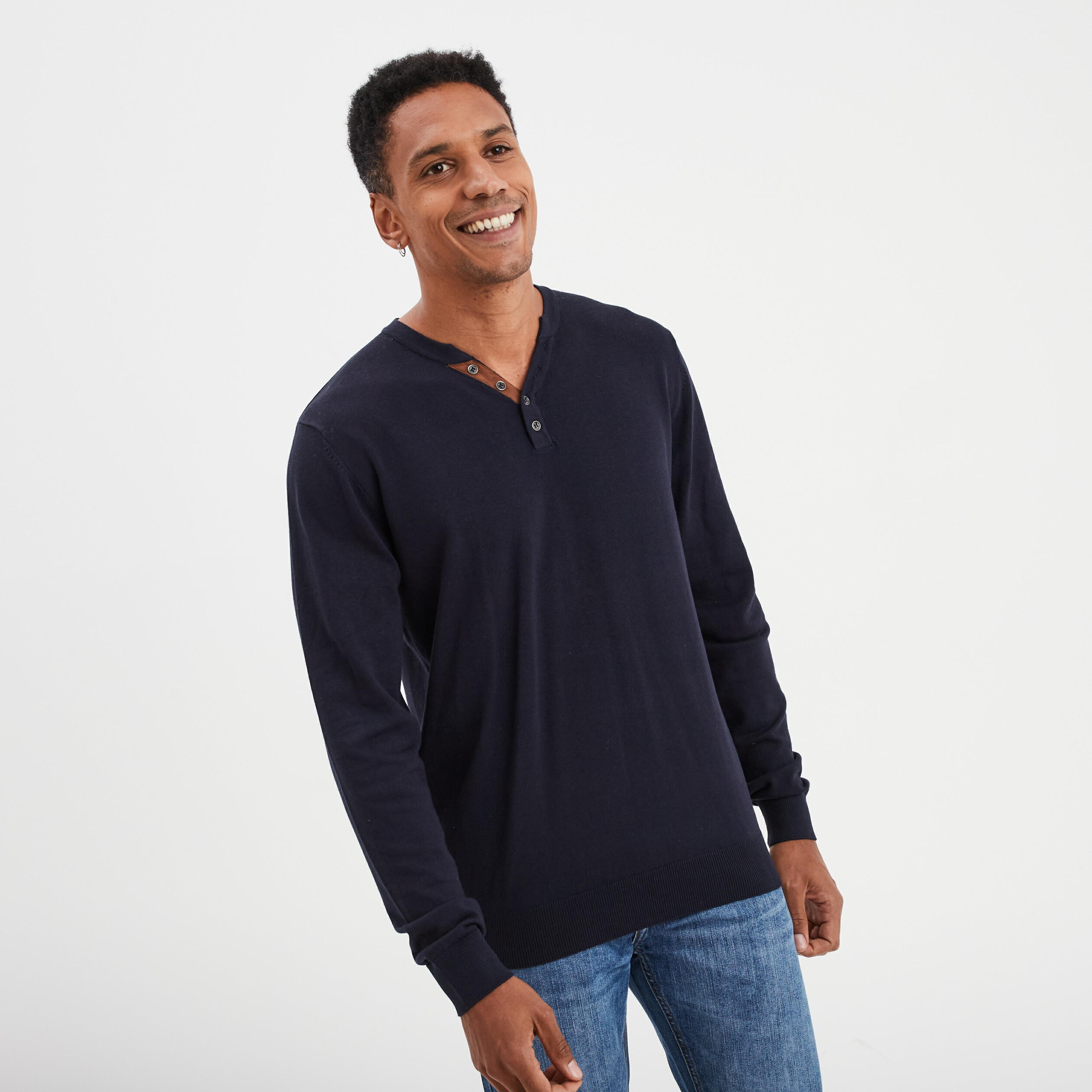 T-Shirt Manches Longues Et Manches À Basic Longues Encolure En V Et À Col En V T-Shirt Slim Fit Sweat-Shirt Léger (Color : Grau, Size : M