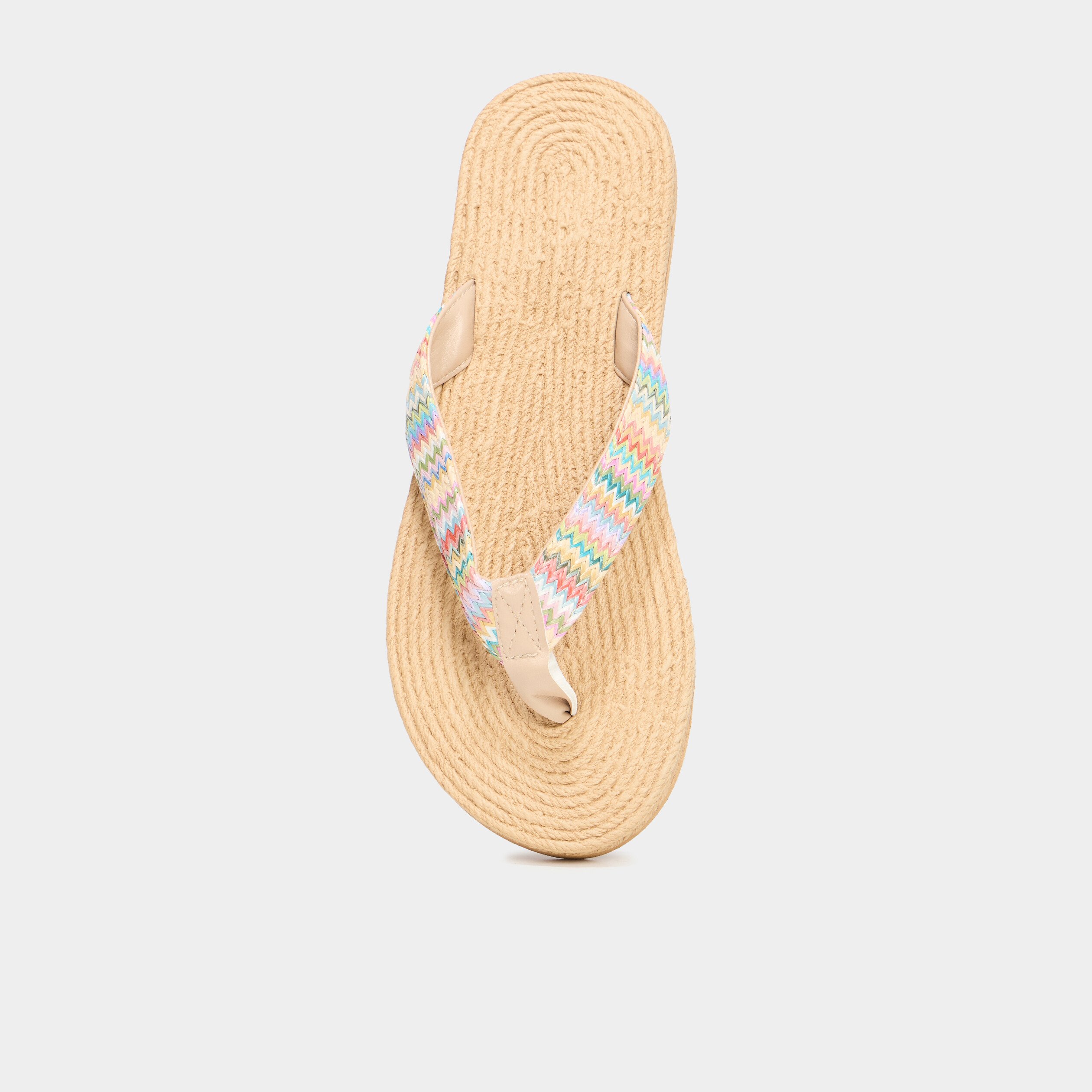 tongs de plage details tresses sable femme Tongs de plage détails tressés sable femme