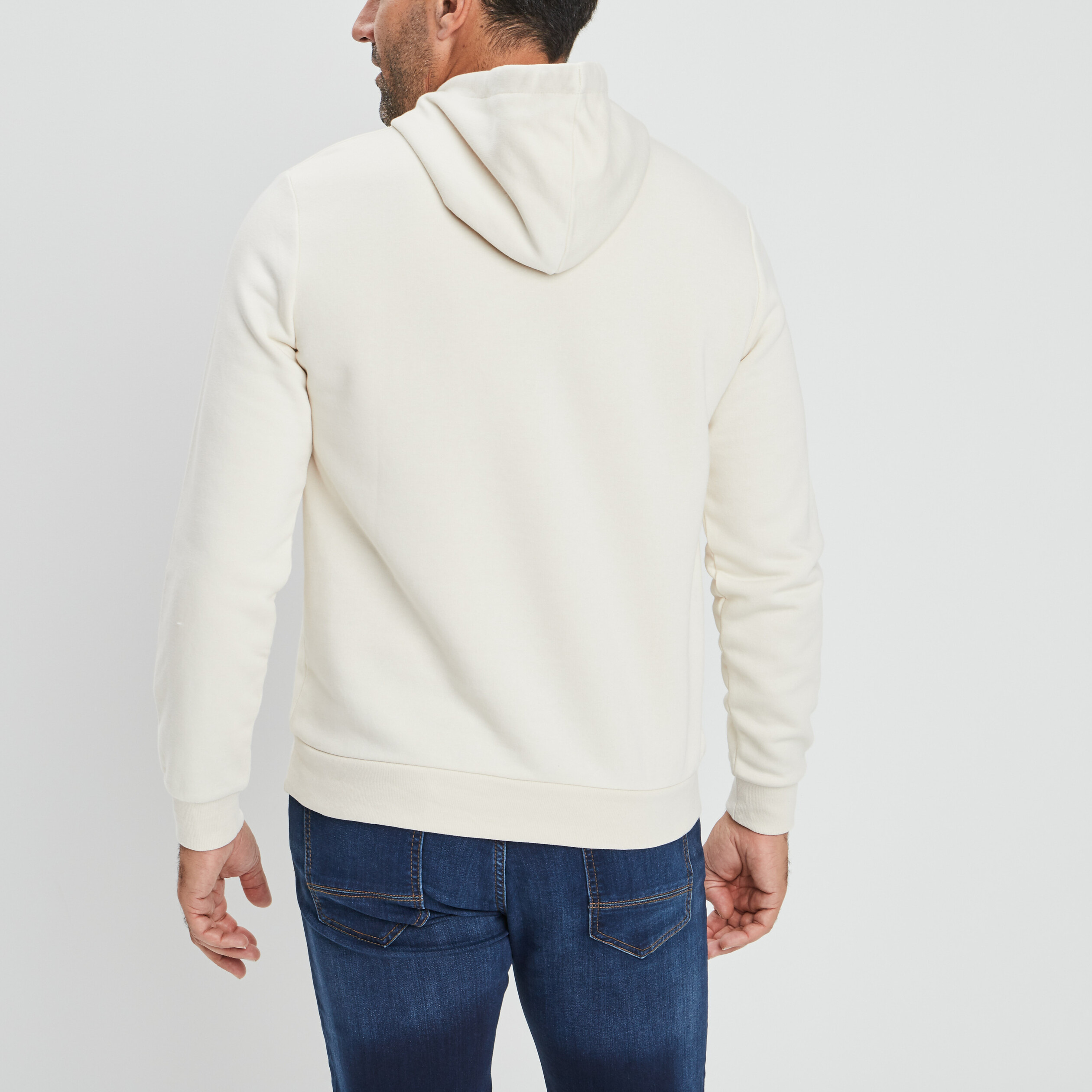 Sweat à capuche hoodie blanc homme