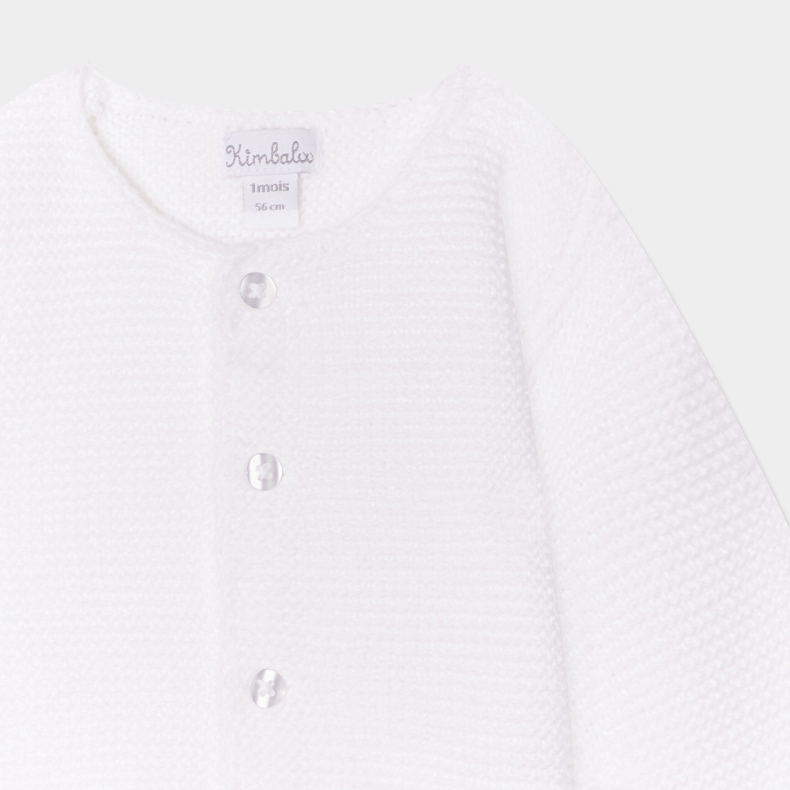 gilet boutonne manches longues blanc bebeg Gilet boutonné manches longues blanc bébé garçon