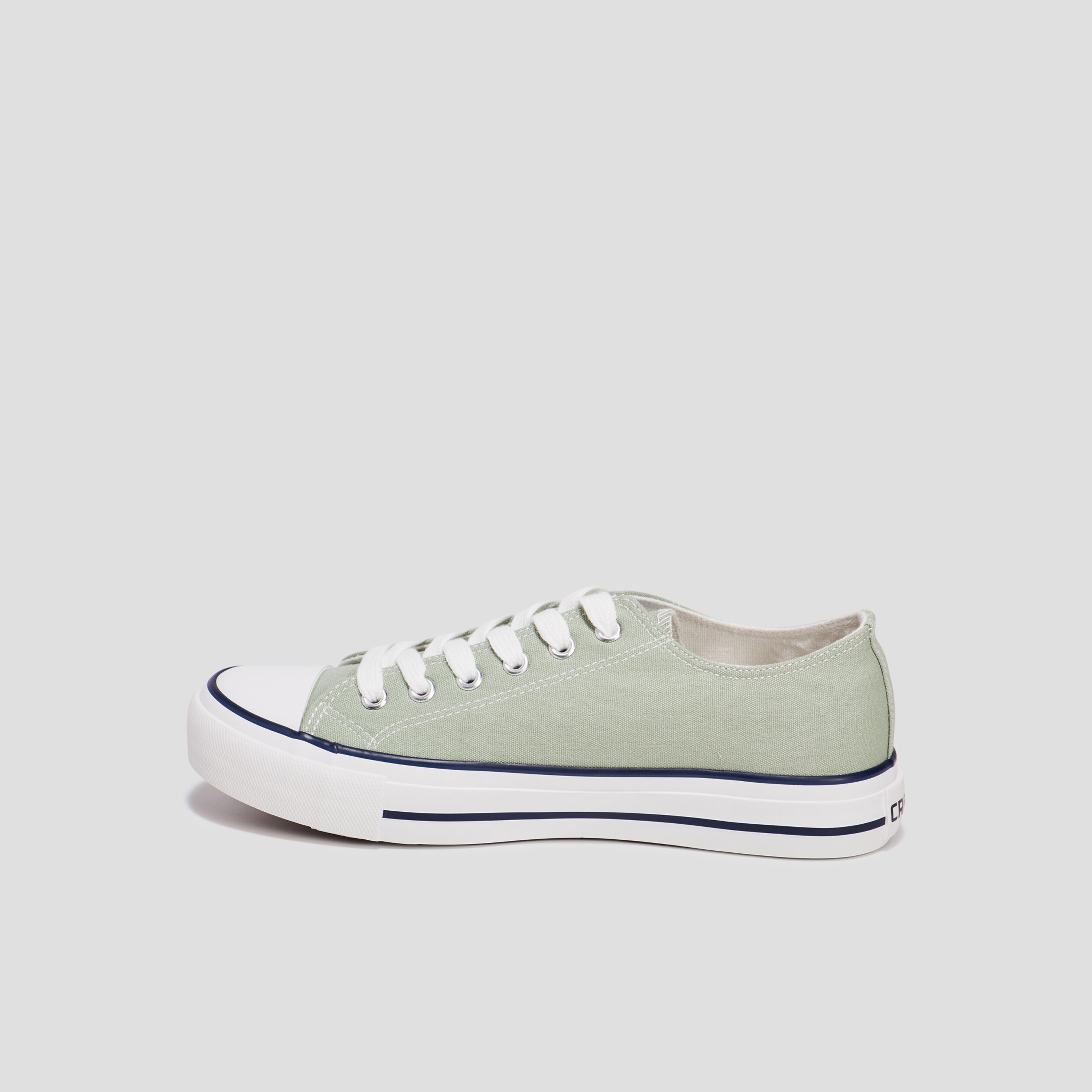 tennis en toile a lacets creeks vert clair femme Tennis en toile à lacets Creeks vert clair femme