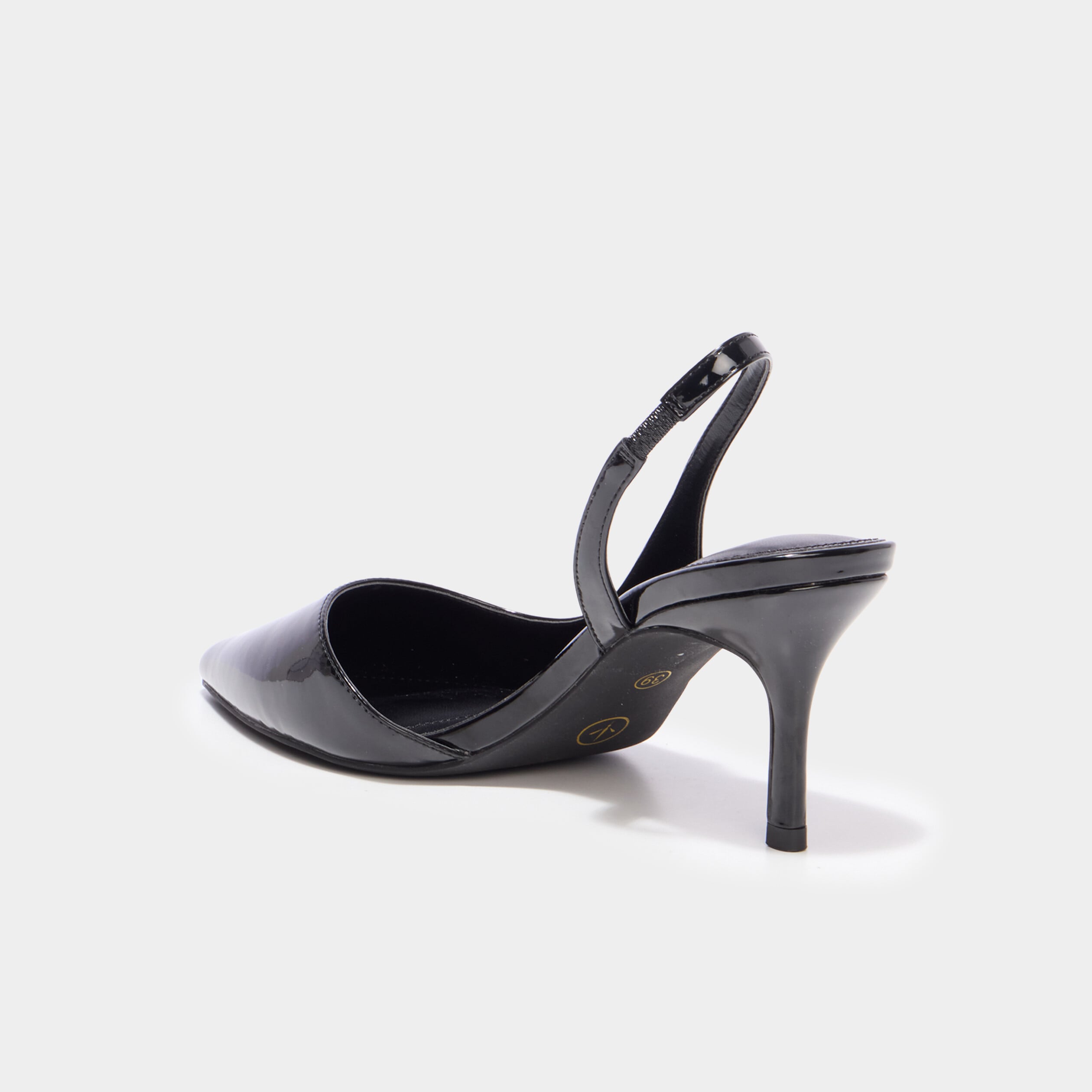 Escarpins slingback talons aiguilles noir femme