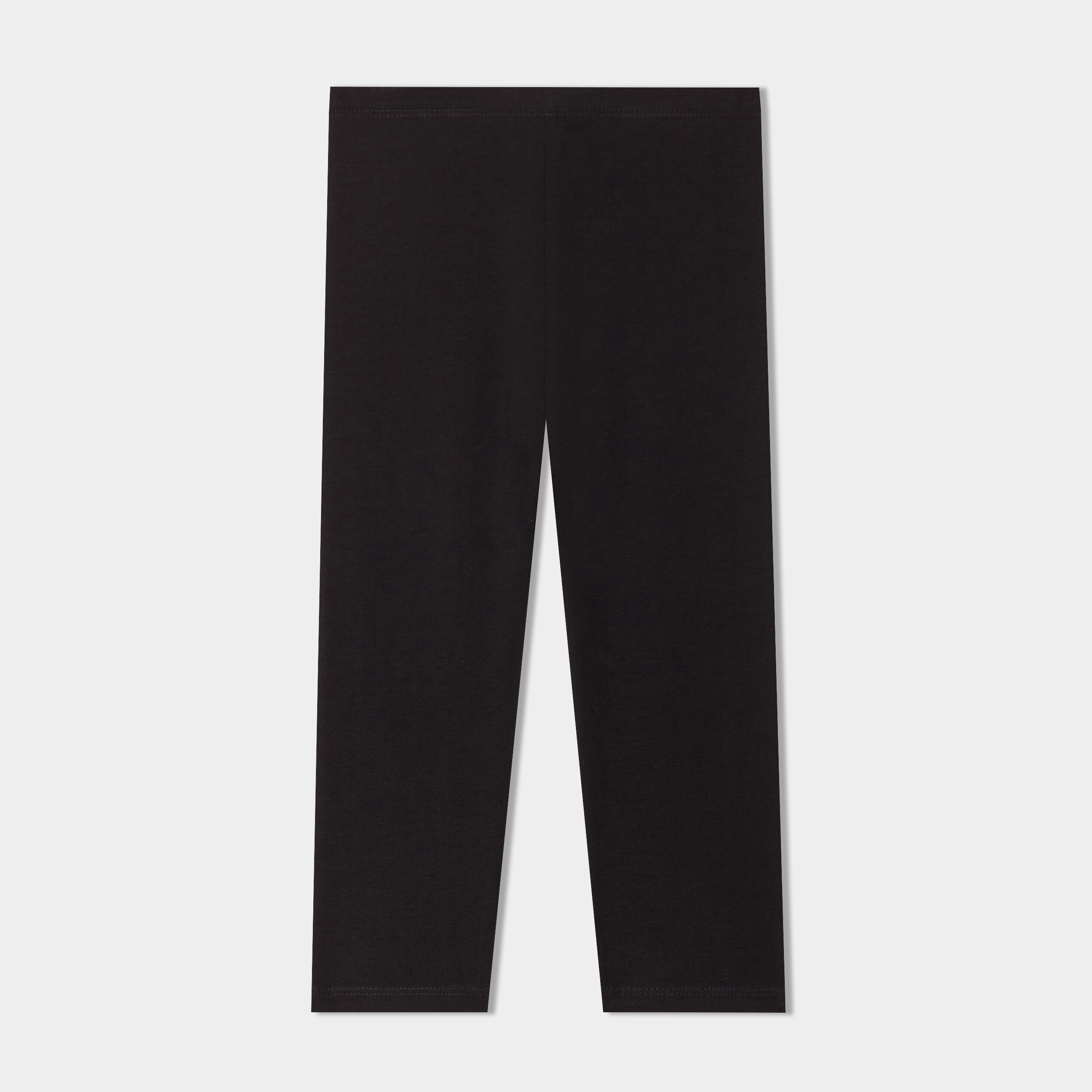 Legging corsaire taille &eacute;lastiqu&eacute;e noir fille