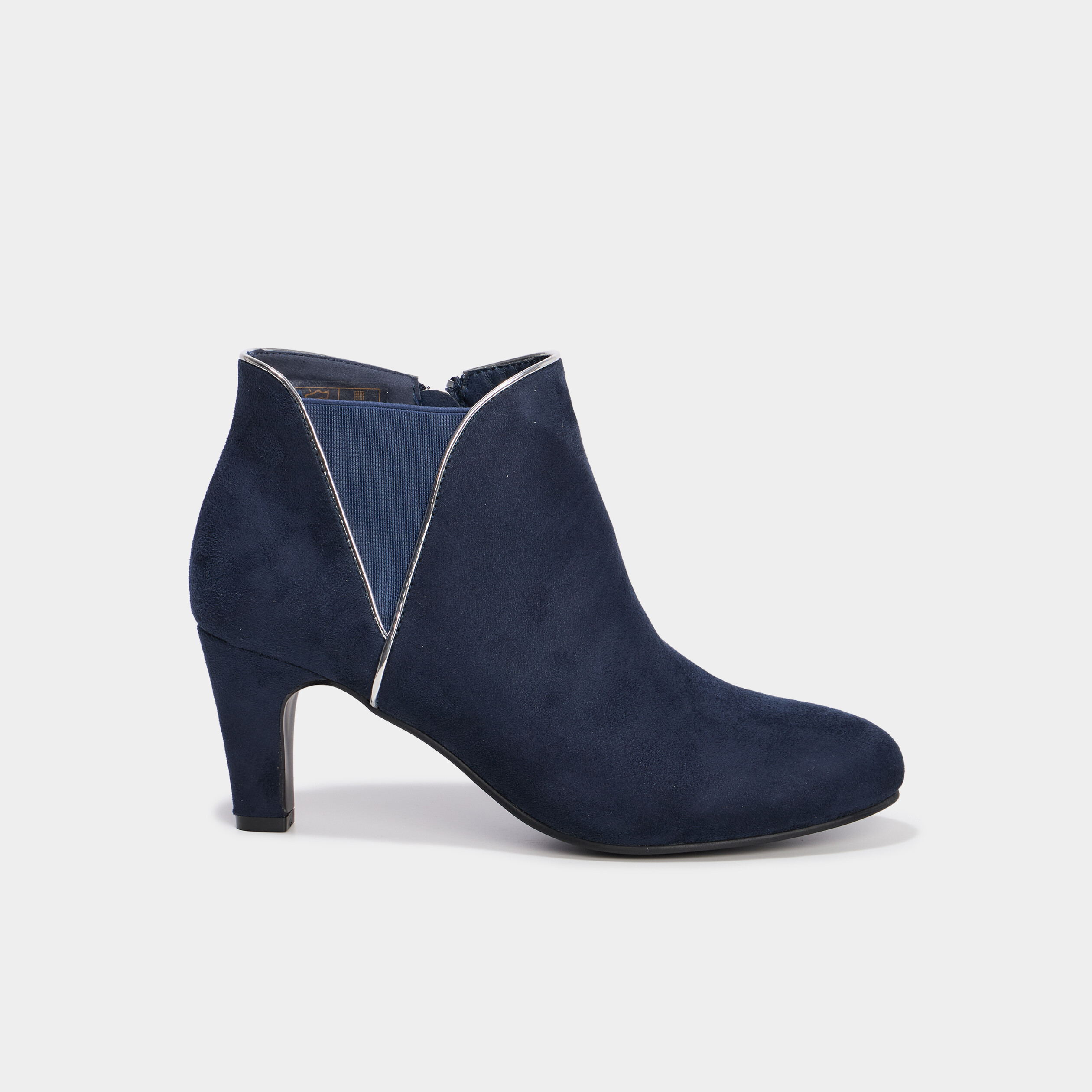 bottines aspect daim a talons mosquitos bleu marine femme Bottines aspect daim à talons Mosquitos bleu marine femme
