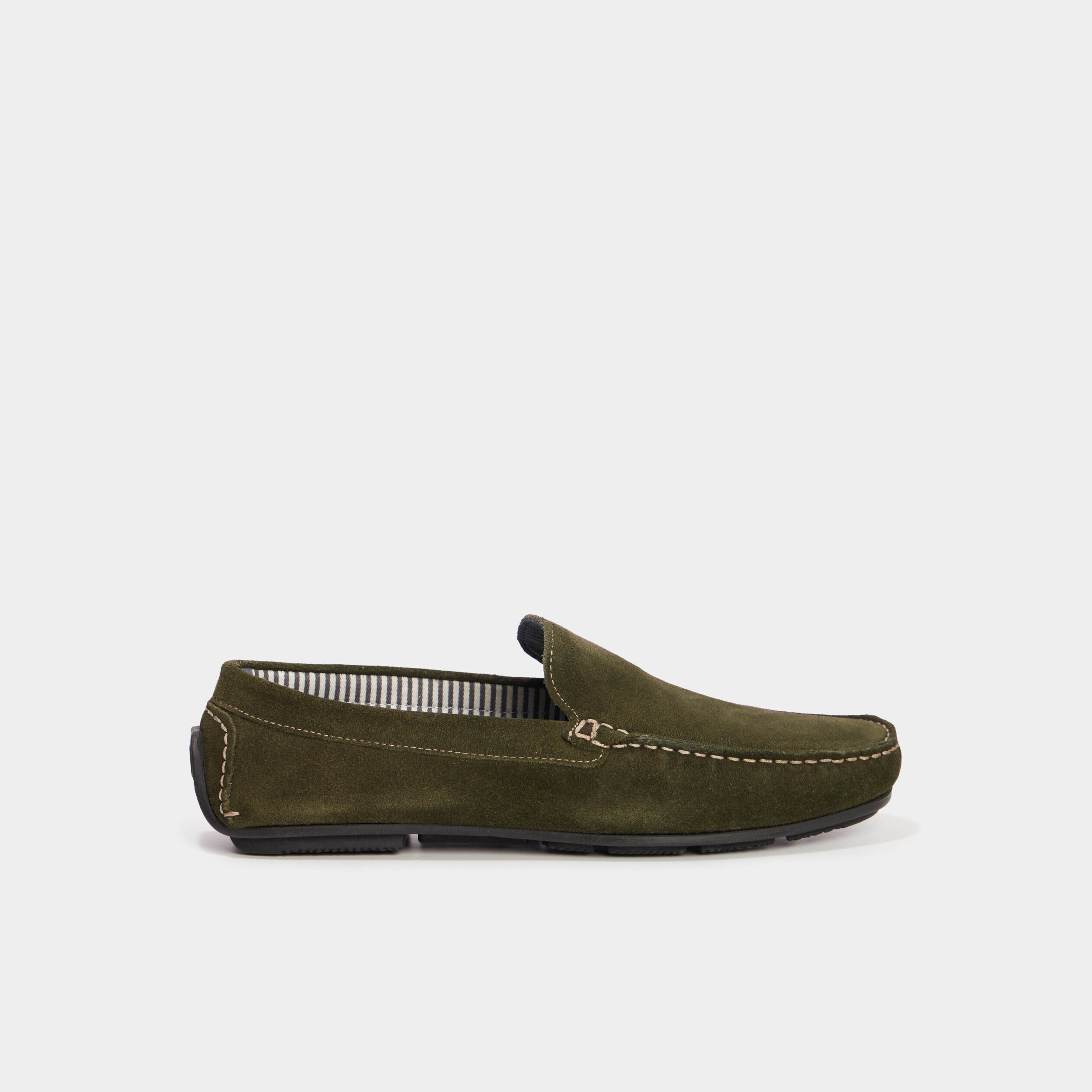 mocassins en cuir vert kaki homme Mocassins en cuir vert kaki homme