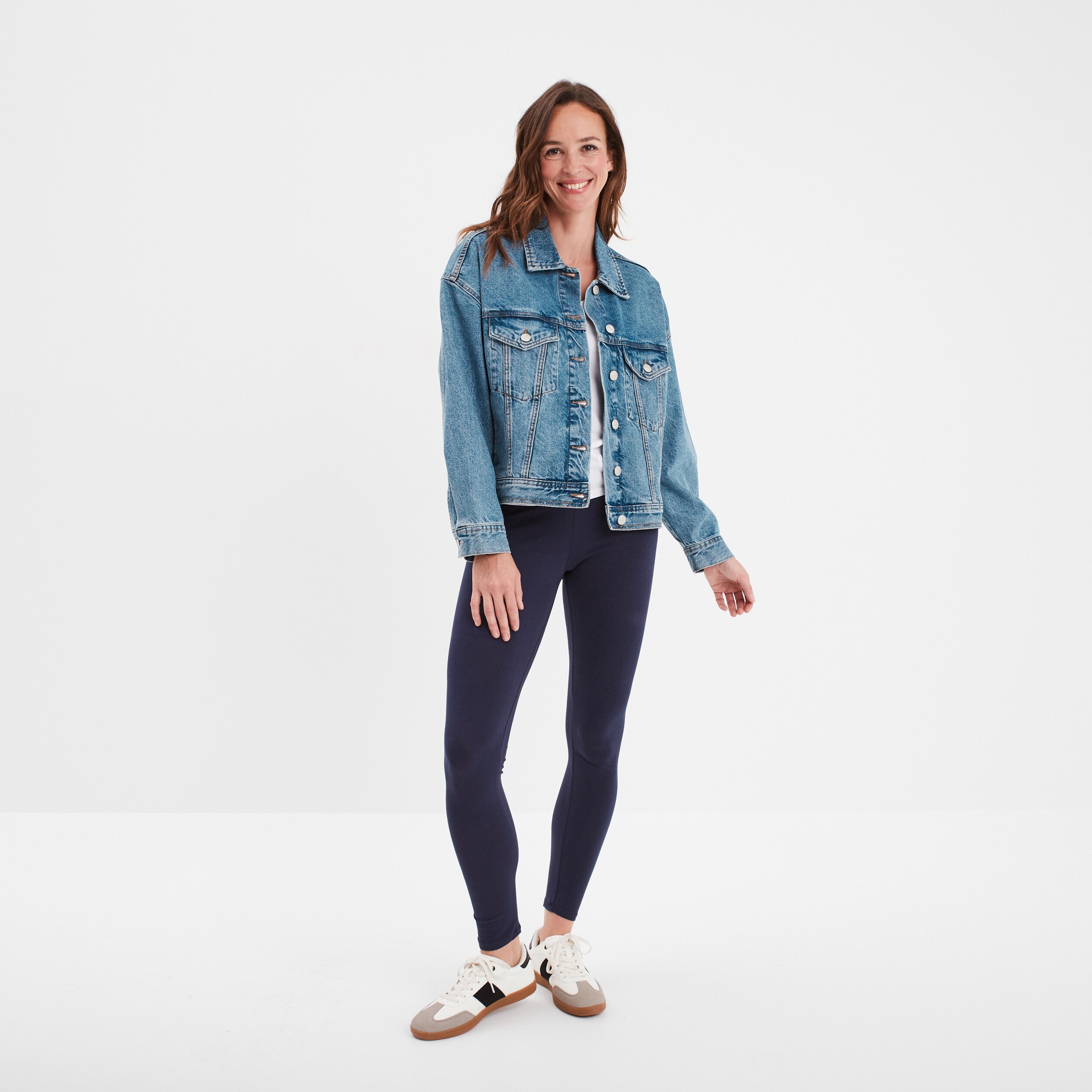 legging long taille haute bleu marine femme Legging long taille haute bleu marine femme