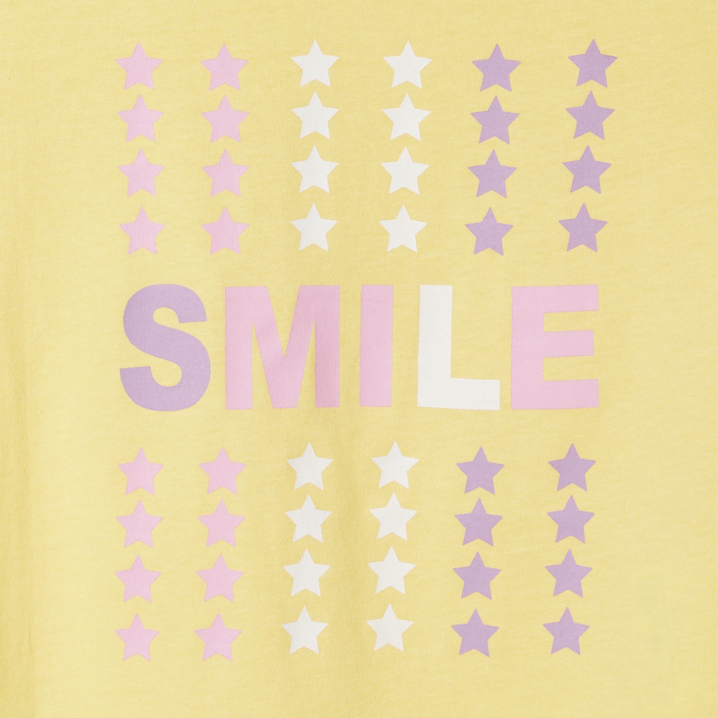 T-shirt manches courtes jaune clair fille