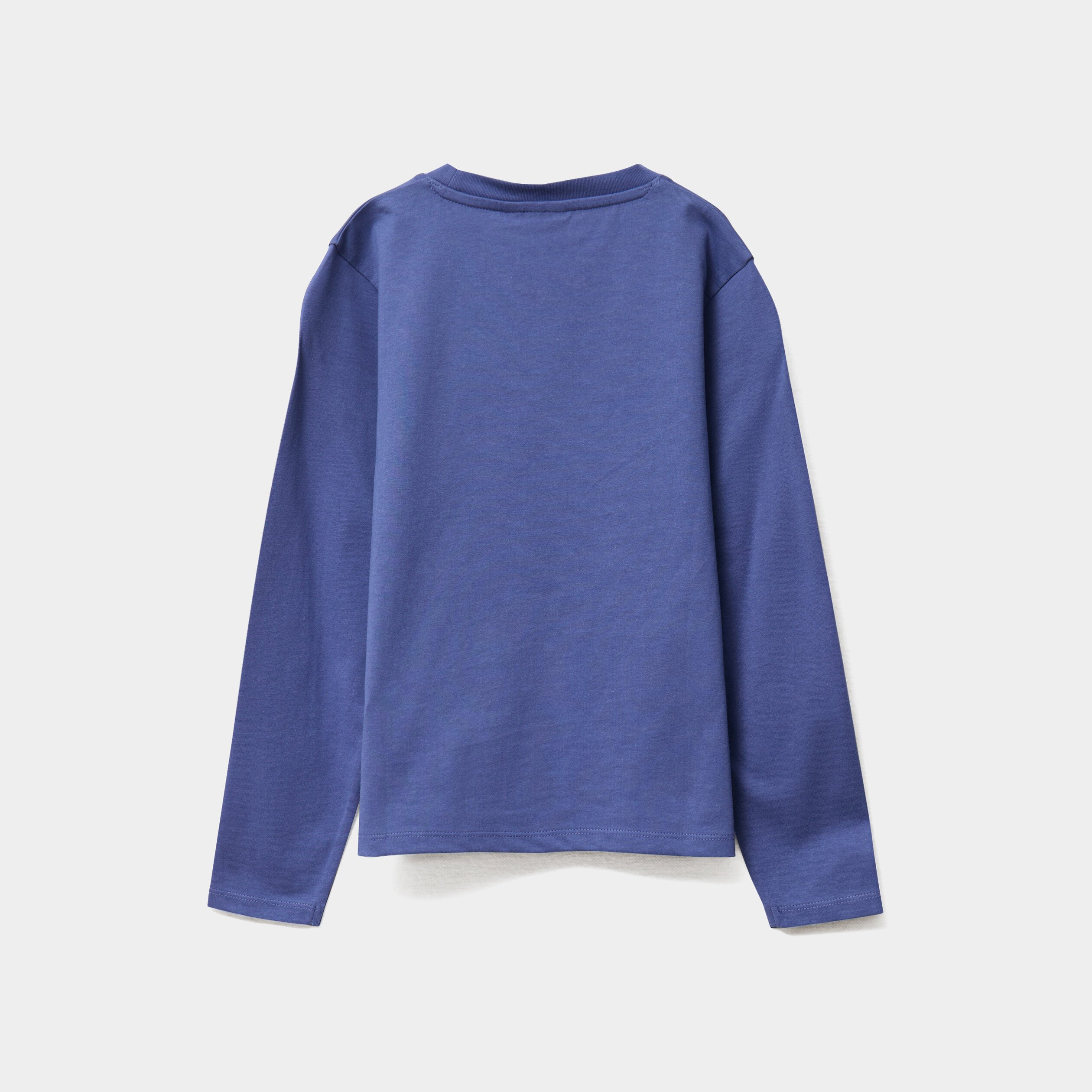t shirt manches longues coton stitch bleu fille T-shirt manches longues coton Stitch bleu fille