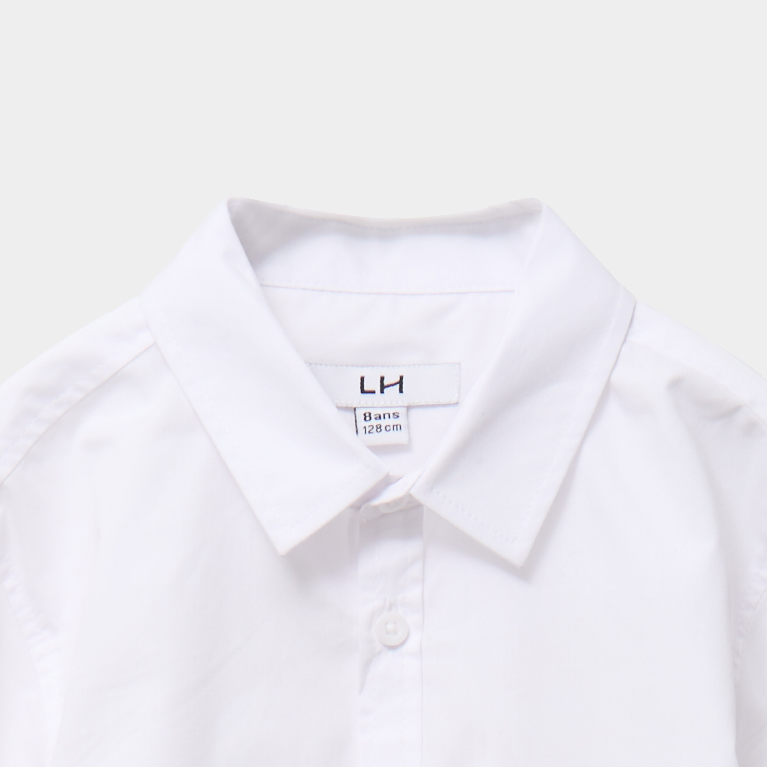 Chemise manches longues blanc gar&ccedil;on