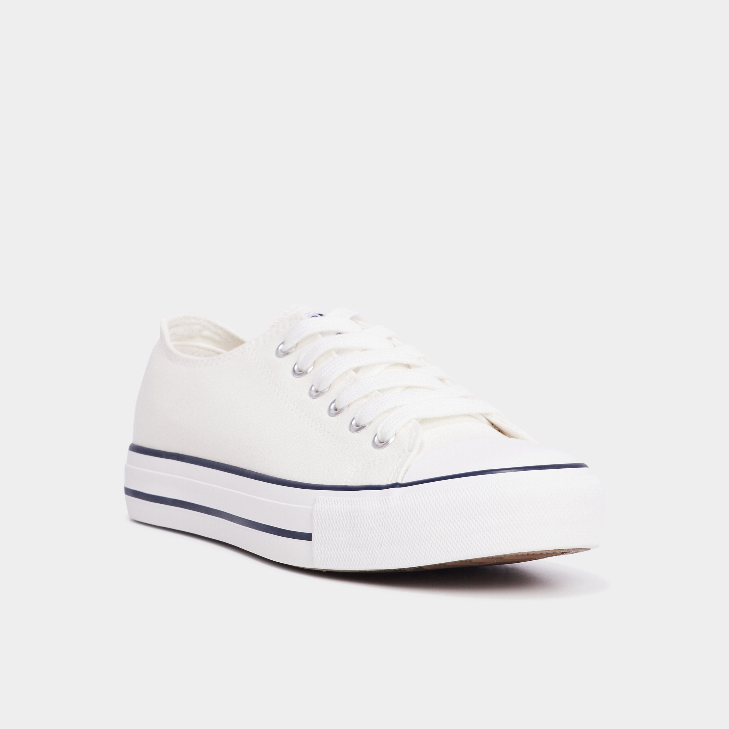 tennis en toile a lacets creeks blanc femme Tennis en toile à lacets Creeks blanc femme