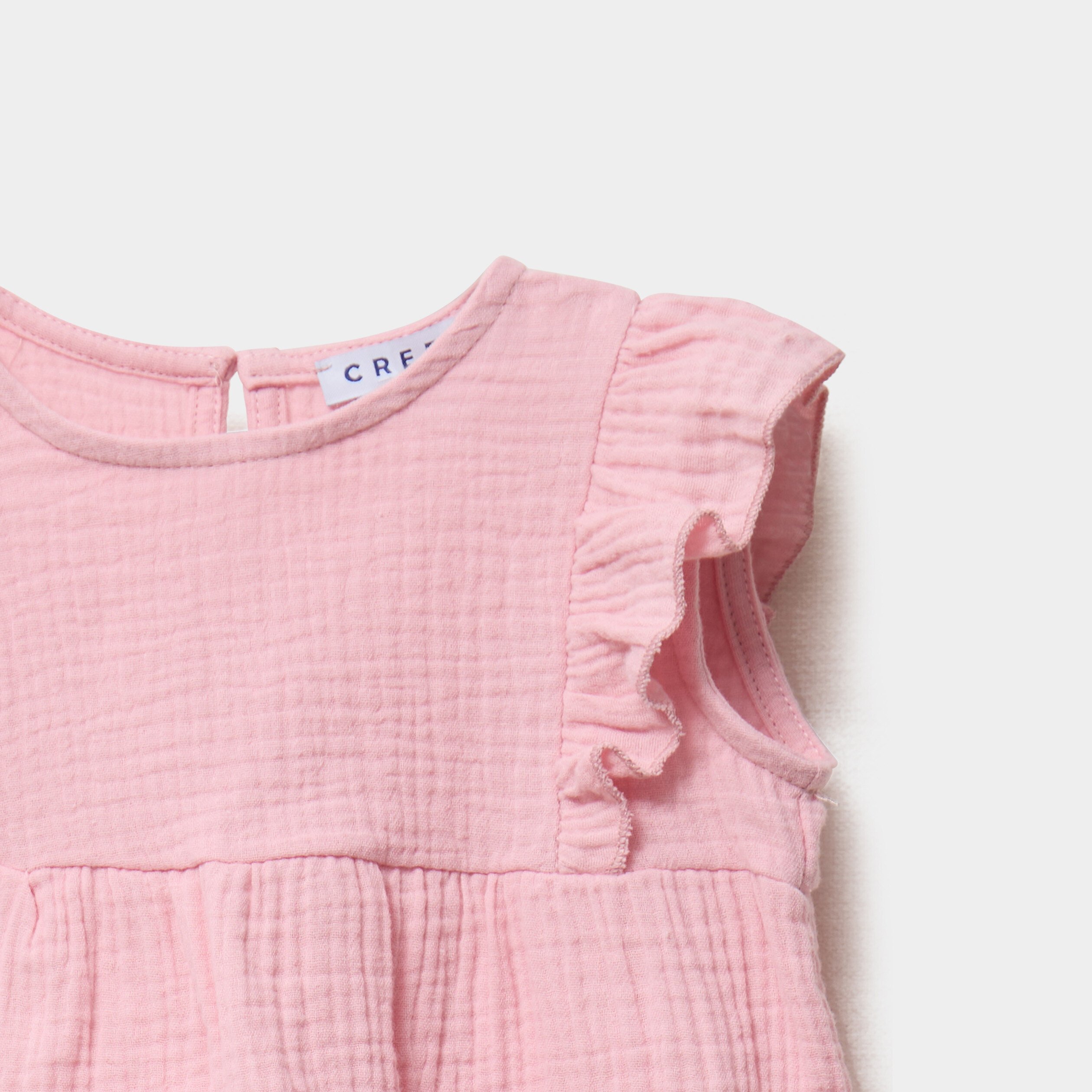 ensemble 3 pieces coton majoritaire rose clair bebef Ensemble 3 pièces coton majoritaire rose clair bébé fille