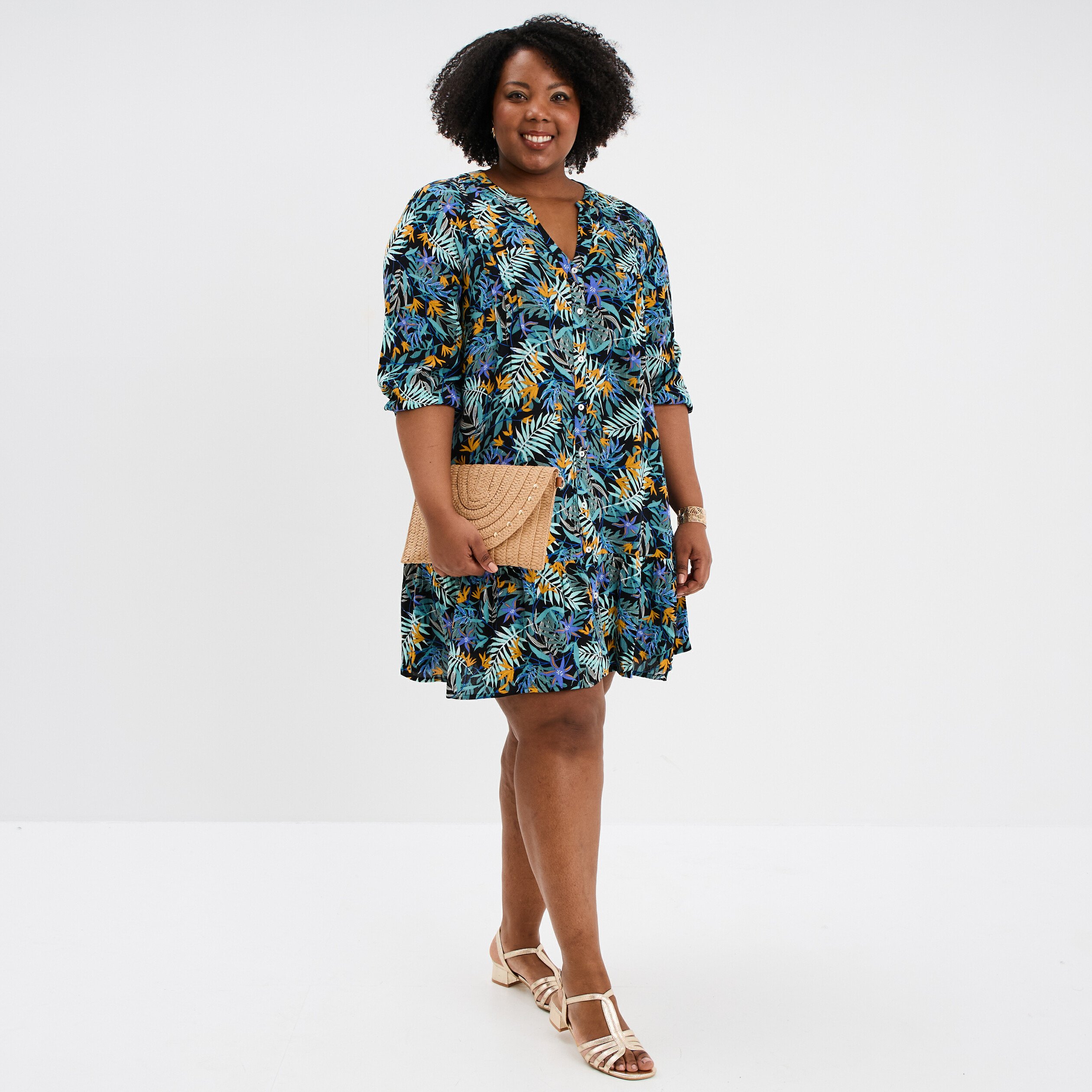 robe evasee manches longues noir femmegt Robe évasée manches longues noir femme grande taille