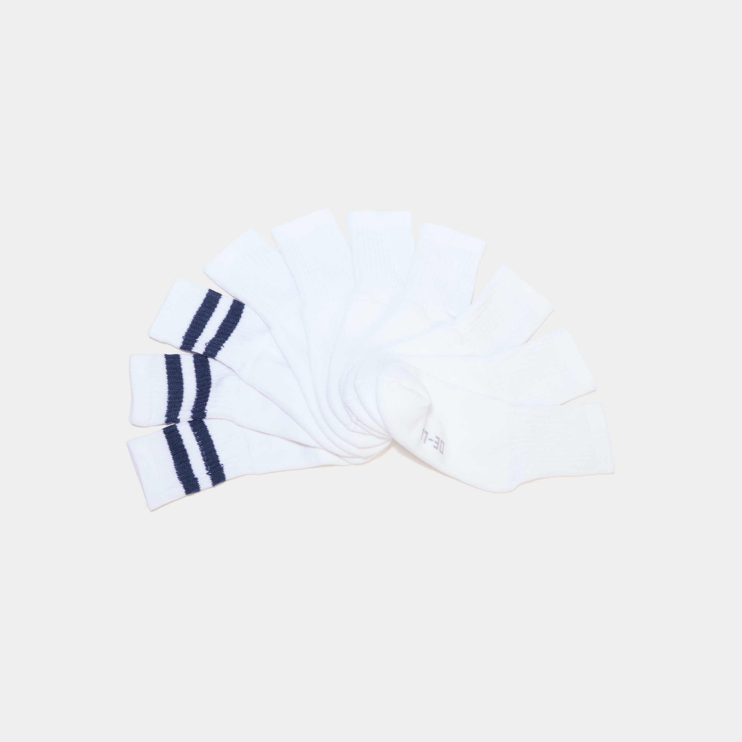 Lot 10 paires chaussettes de sport blanc gar&ccedil;on