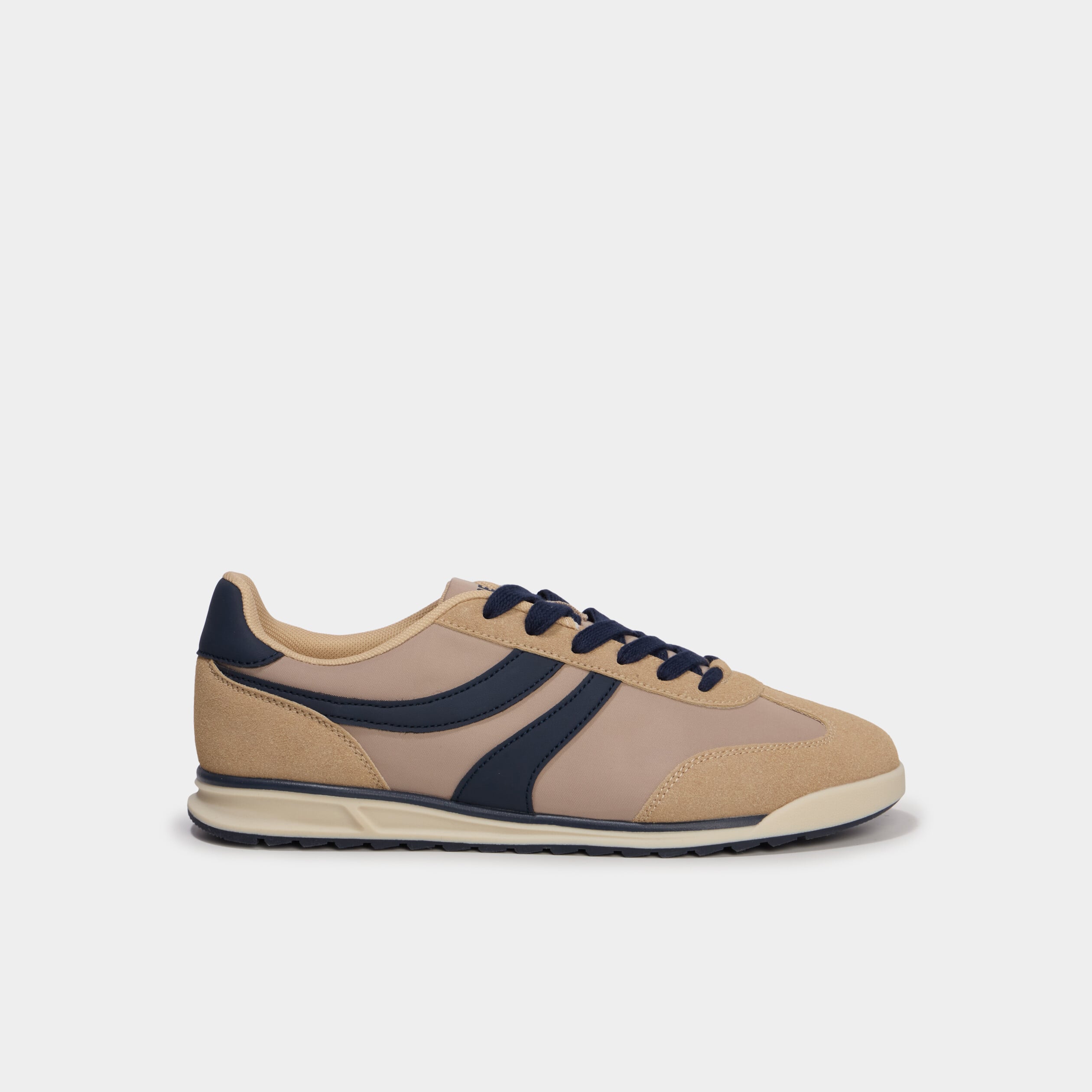 Tennis basses &agrave; lacets sable homme