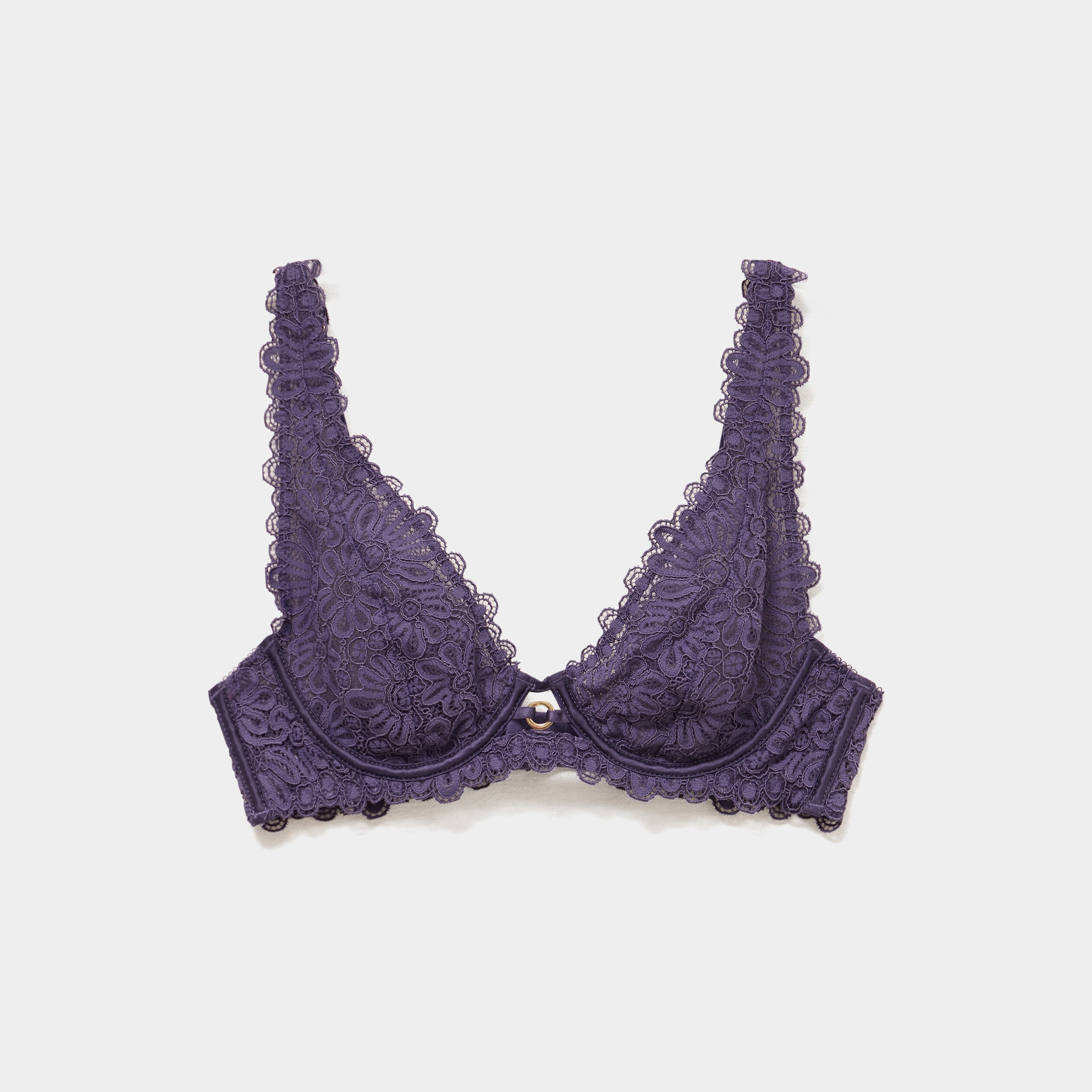 Soutien-gorge foulard dentelle violet femme
