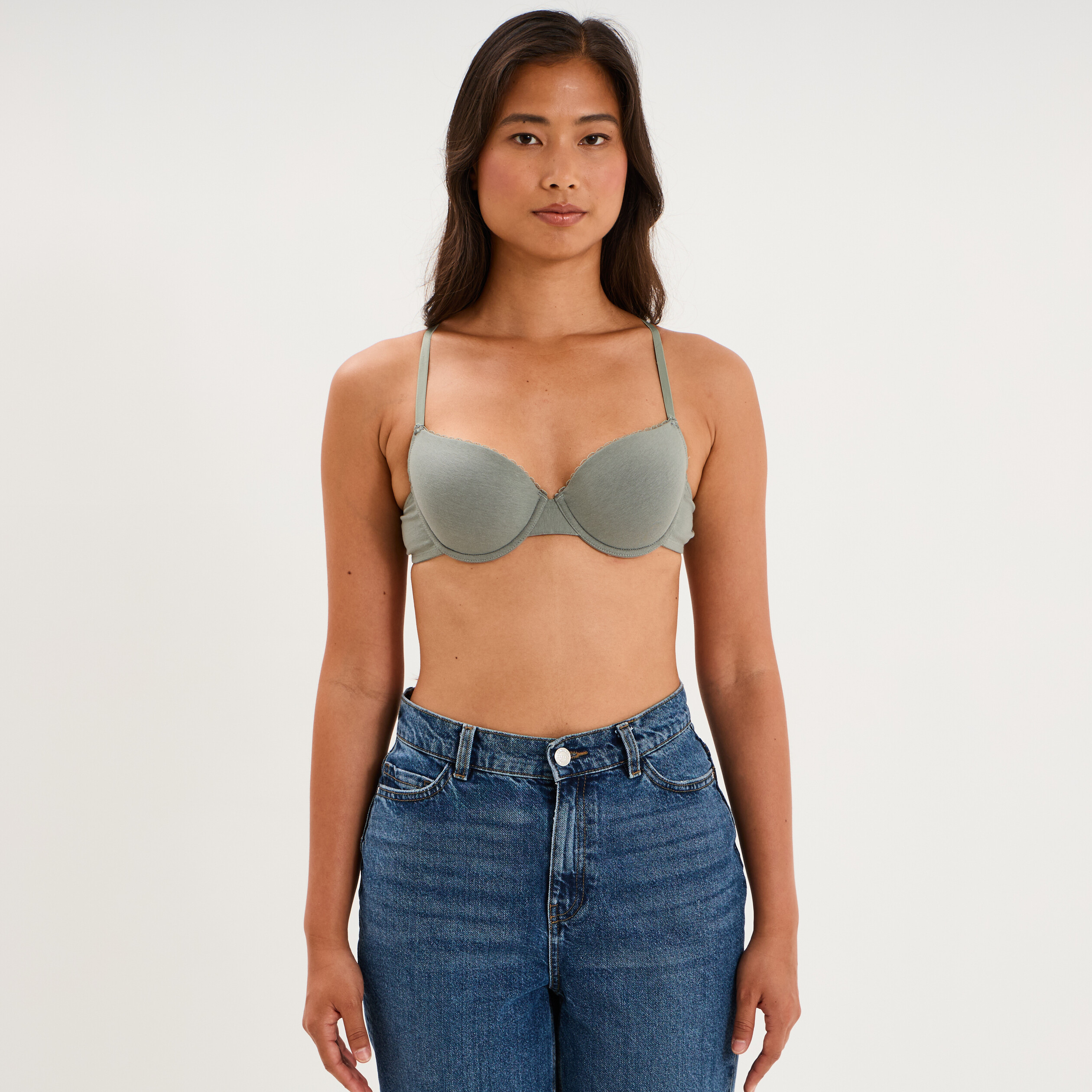 Soutien-gorge padd&eacute; embo&icirc;tant vert clair femme