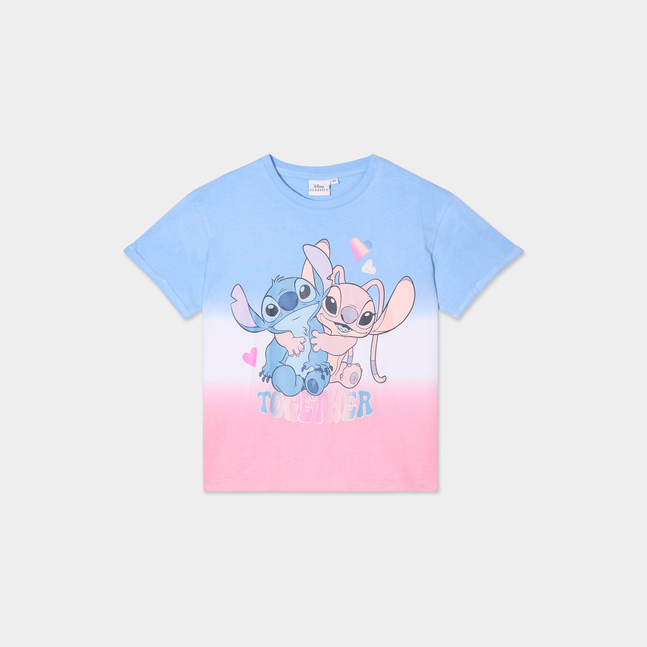 t shirt manches courtes coton stitch multicolore fille T-shirt manches courtes coton Stitch multicolore fille