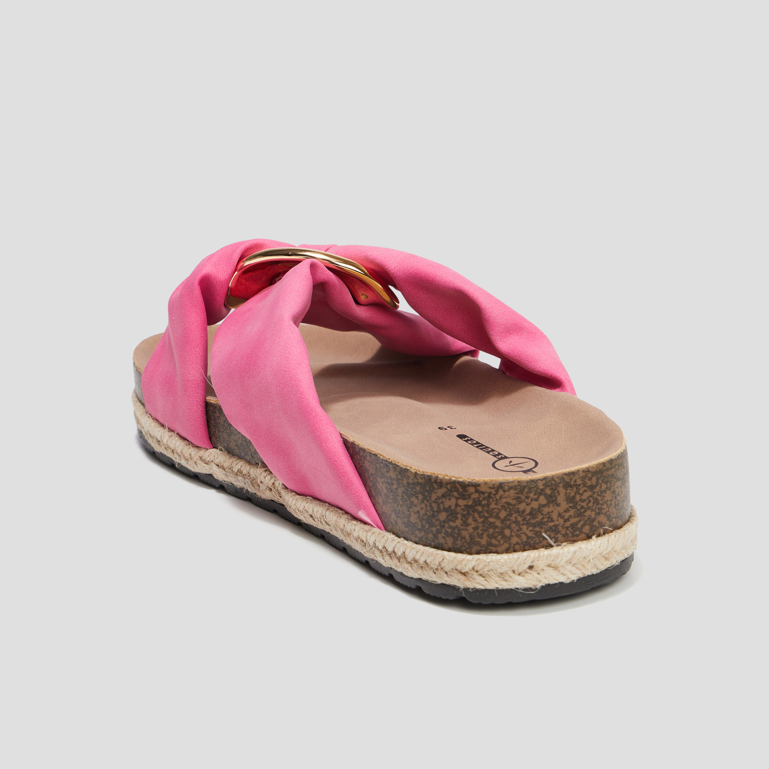 Mules plates brides nouées Mosquitos rose femme