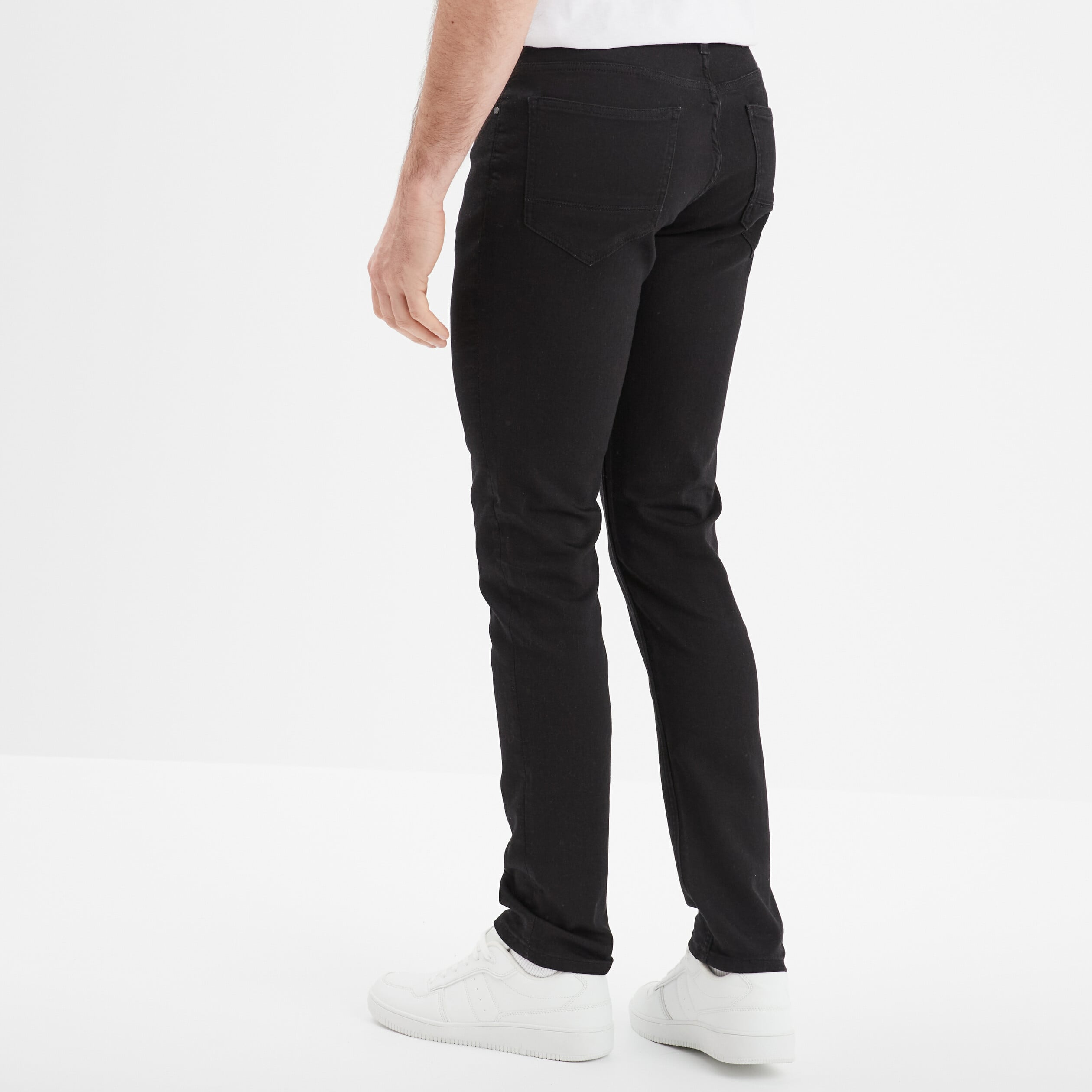 Jean stretch coupe slim denim noir homme
