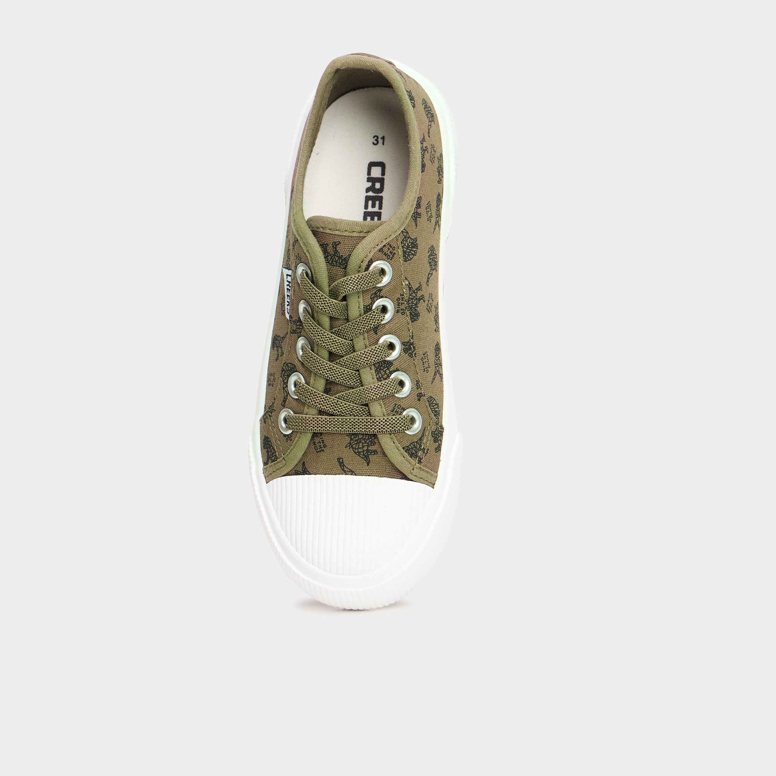 Tennis basses en toile vert kaki gar&ccedil;on