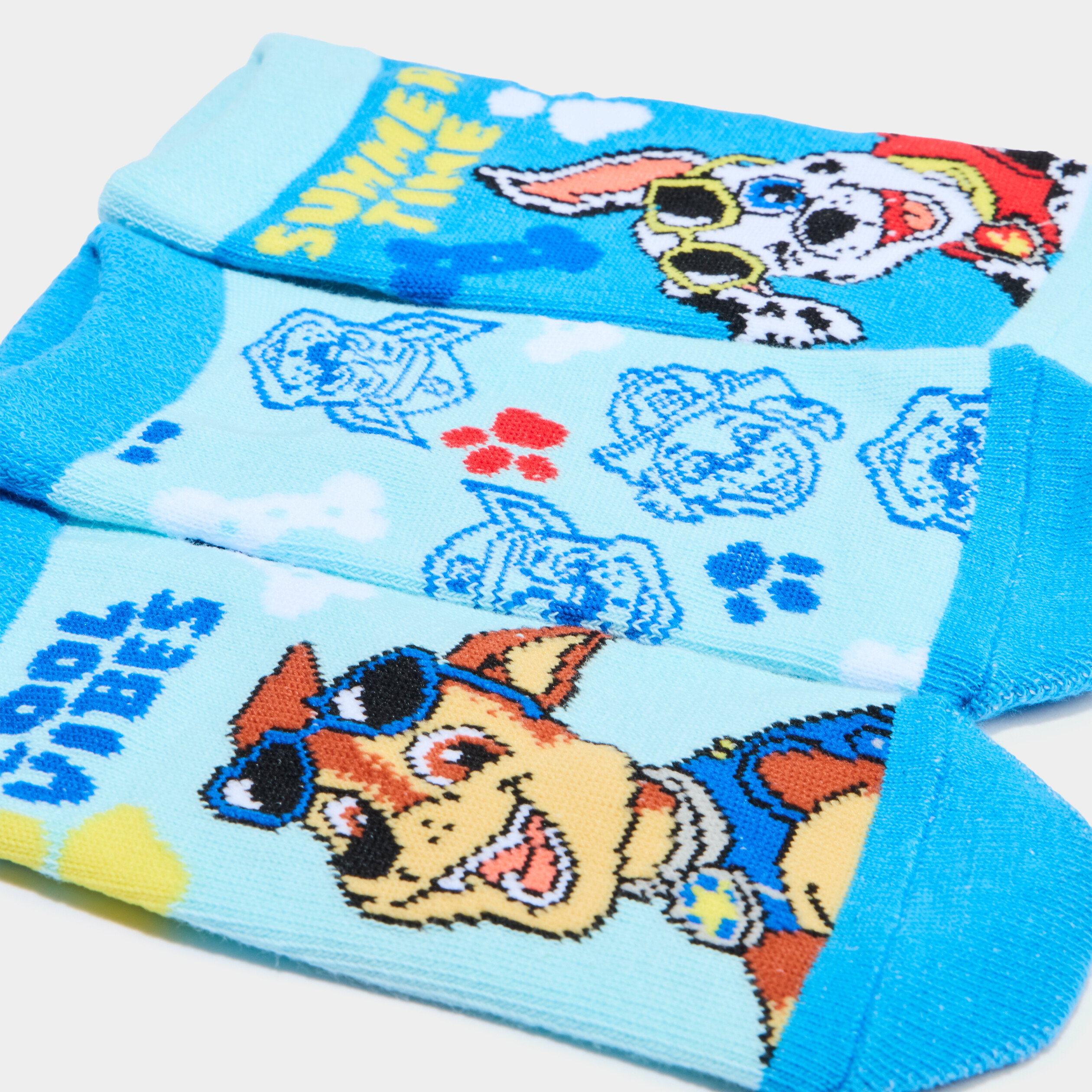 Lot 3 paires chaussettes Pat Patrouilles bleu gar&ccedil;on