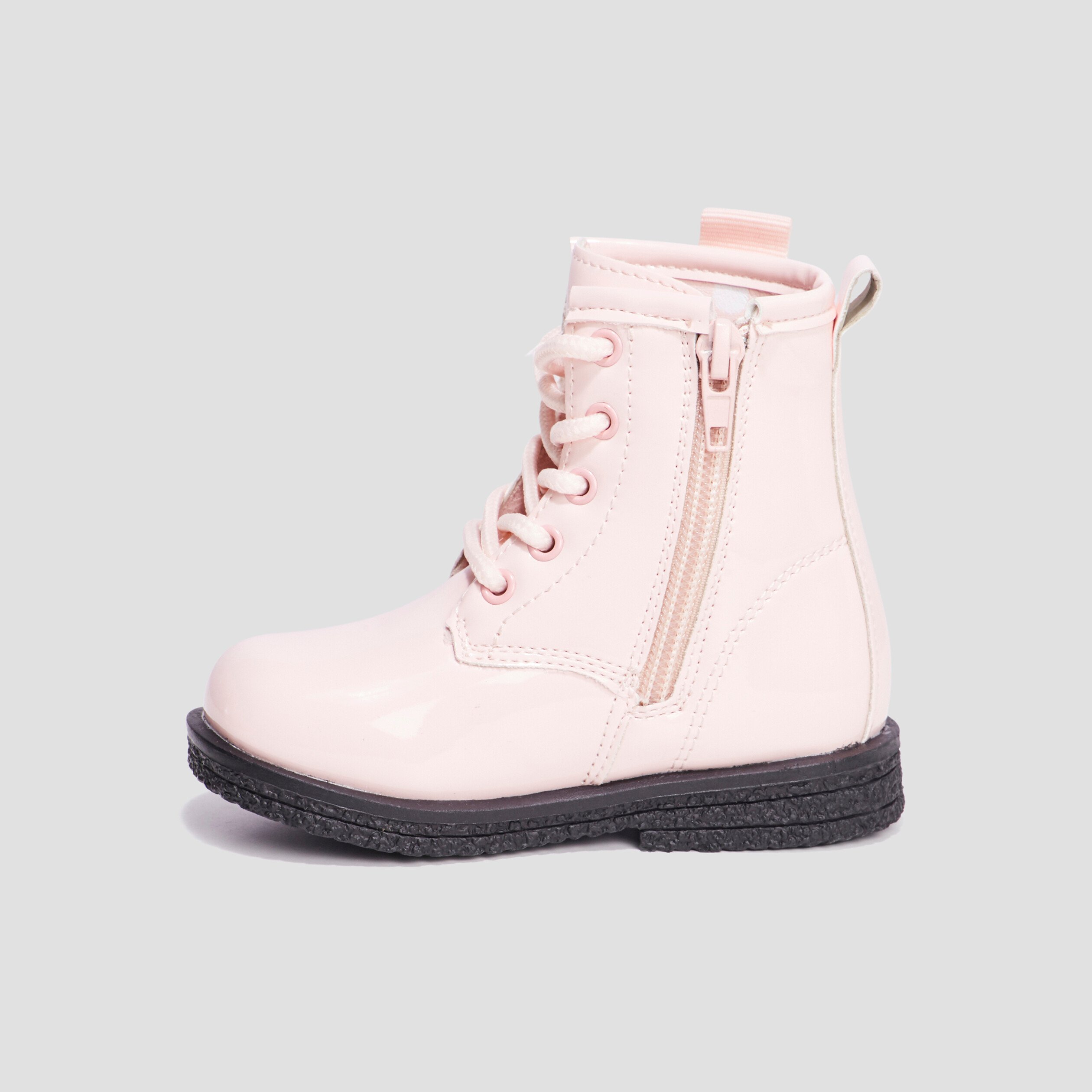 bottines vernies zippees minnie rose bebef Bottines vernies zippées Minnie rose bébé fille