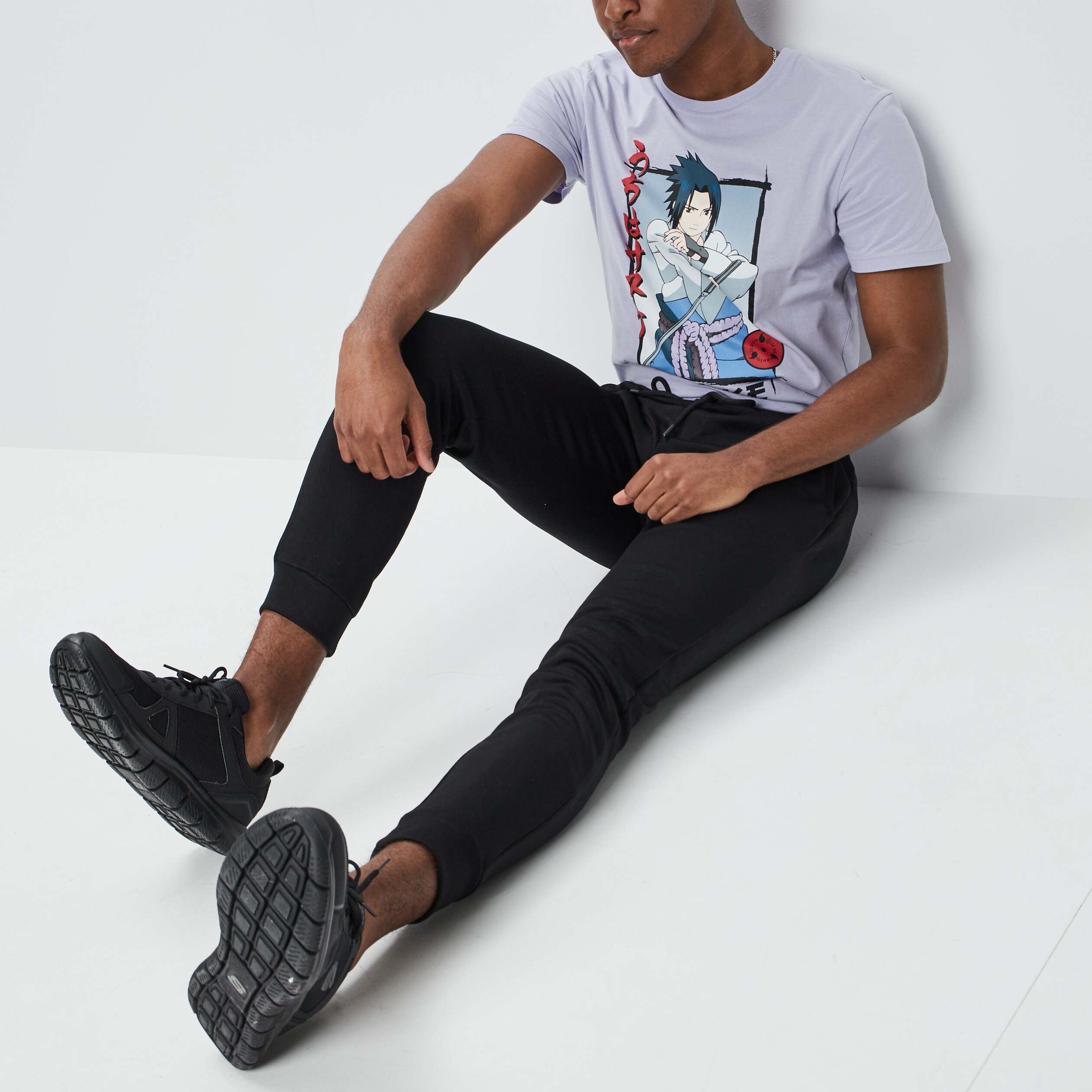 jogging ajuste a coulisse noir homme Jogging ajusté à coulisse noir homme
