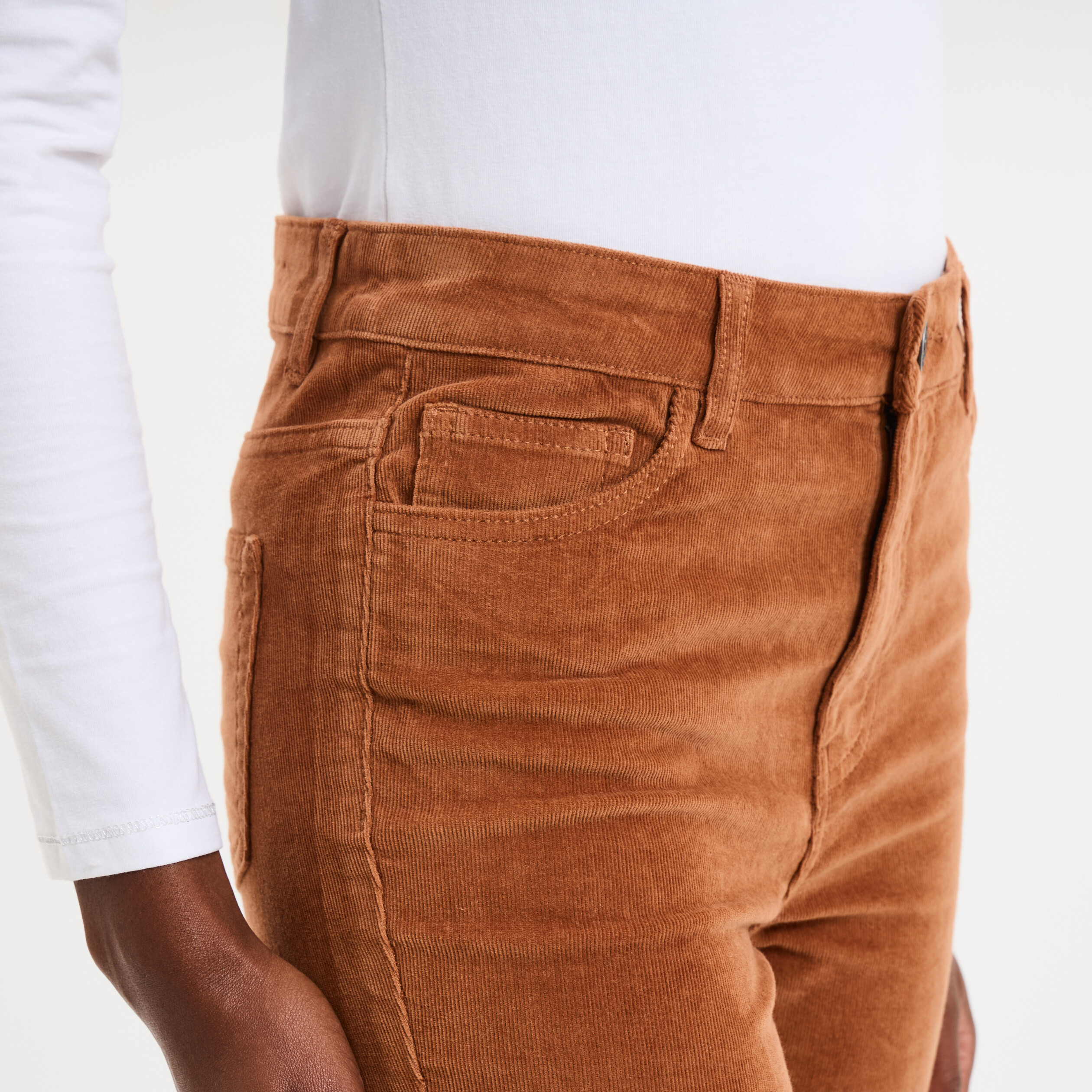 pantalon velours femme slim