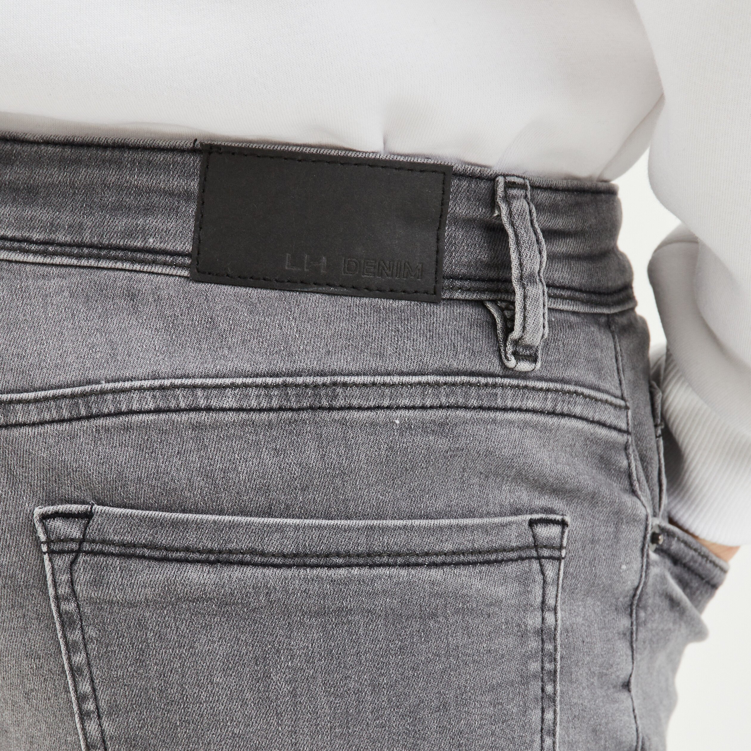 jeans slim 5 poches denim gris homme Jeans slim 5 poches denim gris homme