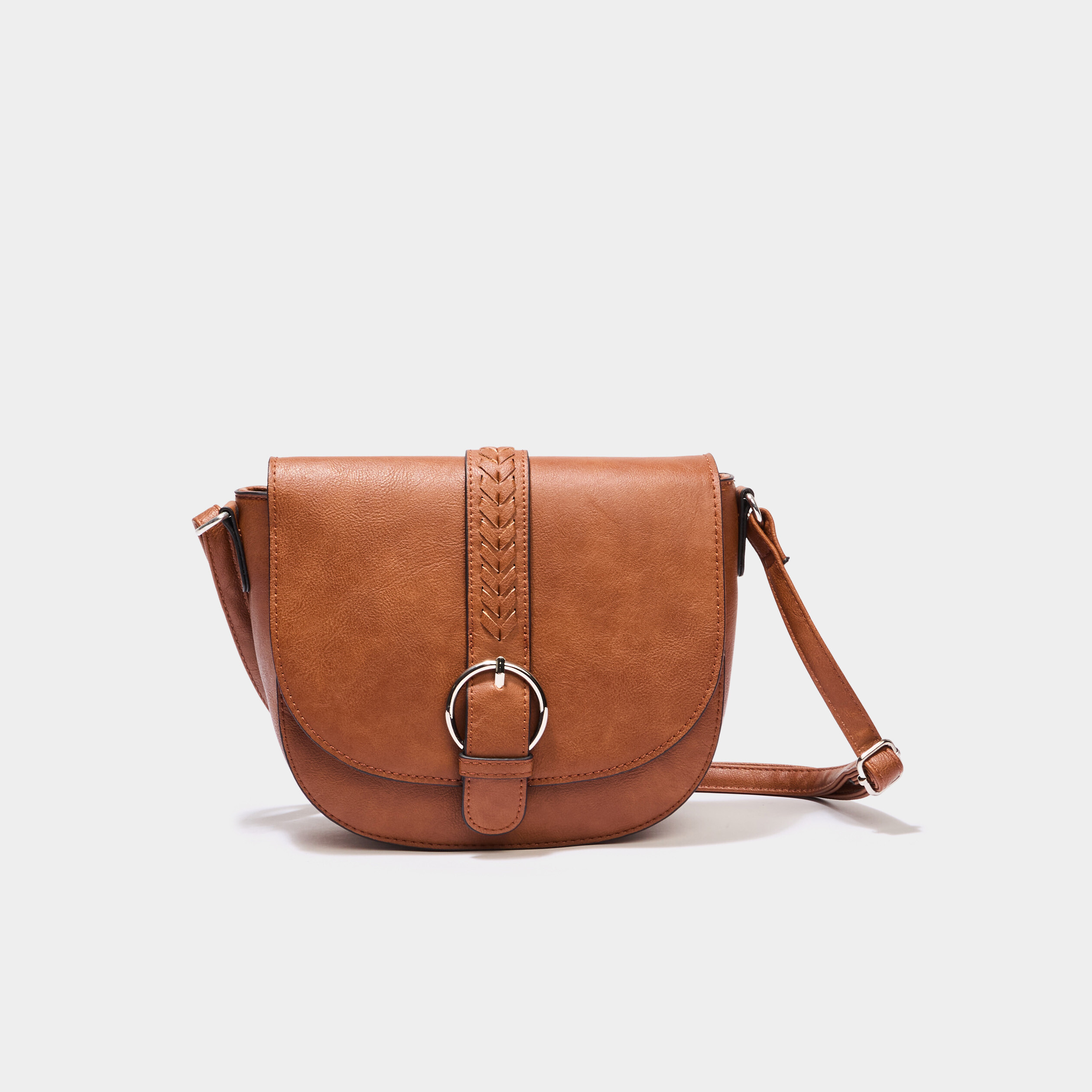 Sac besace en bandoulière marron cognac femme | La Halle