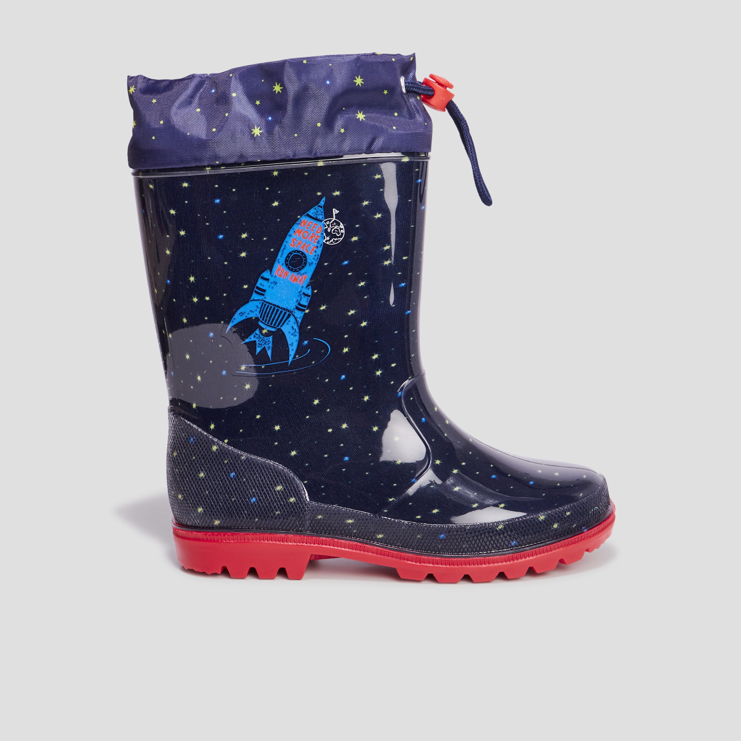 Bottes de pluie &agrave; coulisse bleu marine gar&ccedil;on
