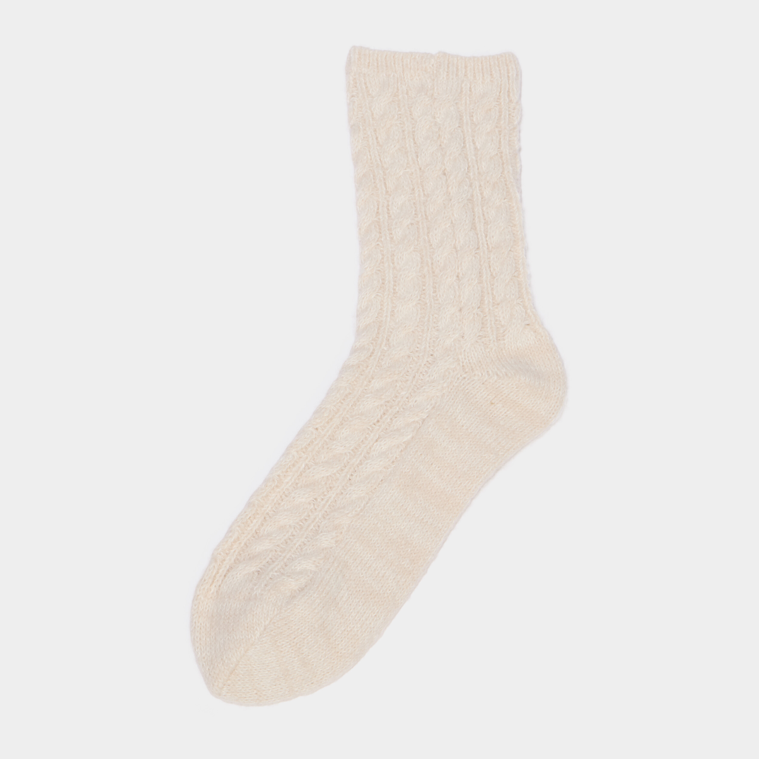 Lot 2 paires chaussettes torsades beige femme