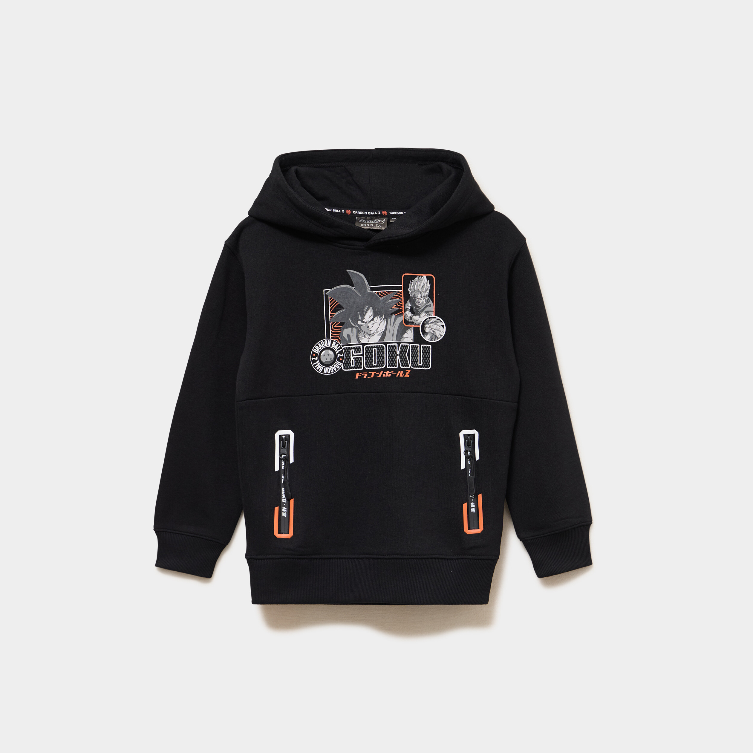 Sweat hoodie 2 poches Dragon Ball Z noir gar&ccedil;on