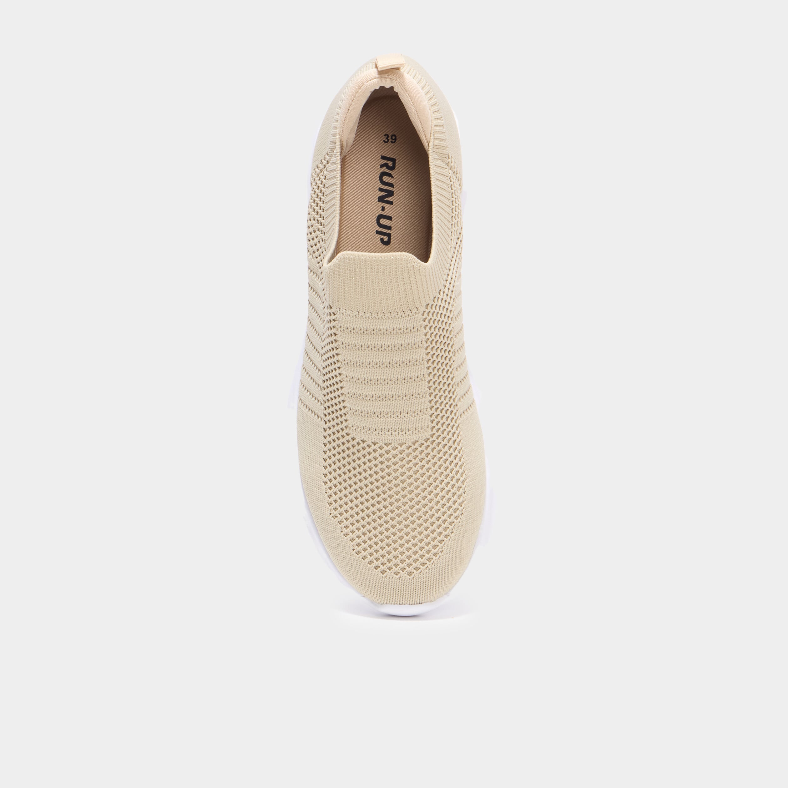 Baskets running &eacute;lastiqu&eacute;es slip-on sable femme