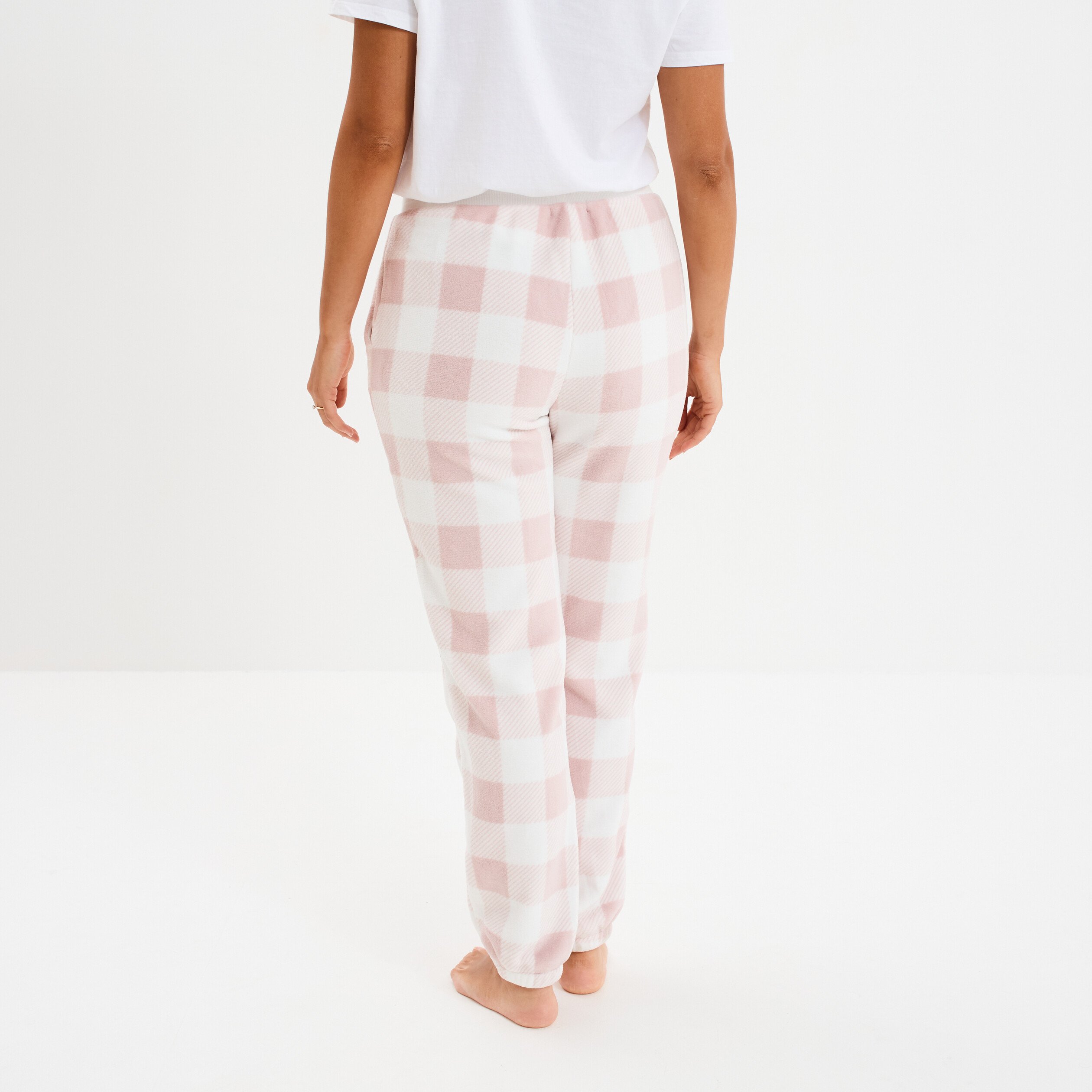 Pantalon de pyjama rose femme