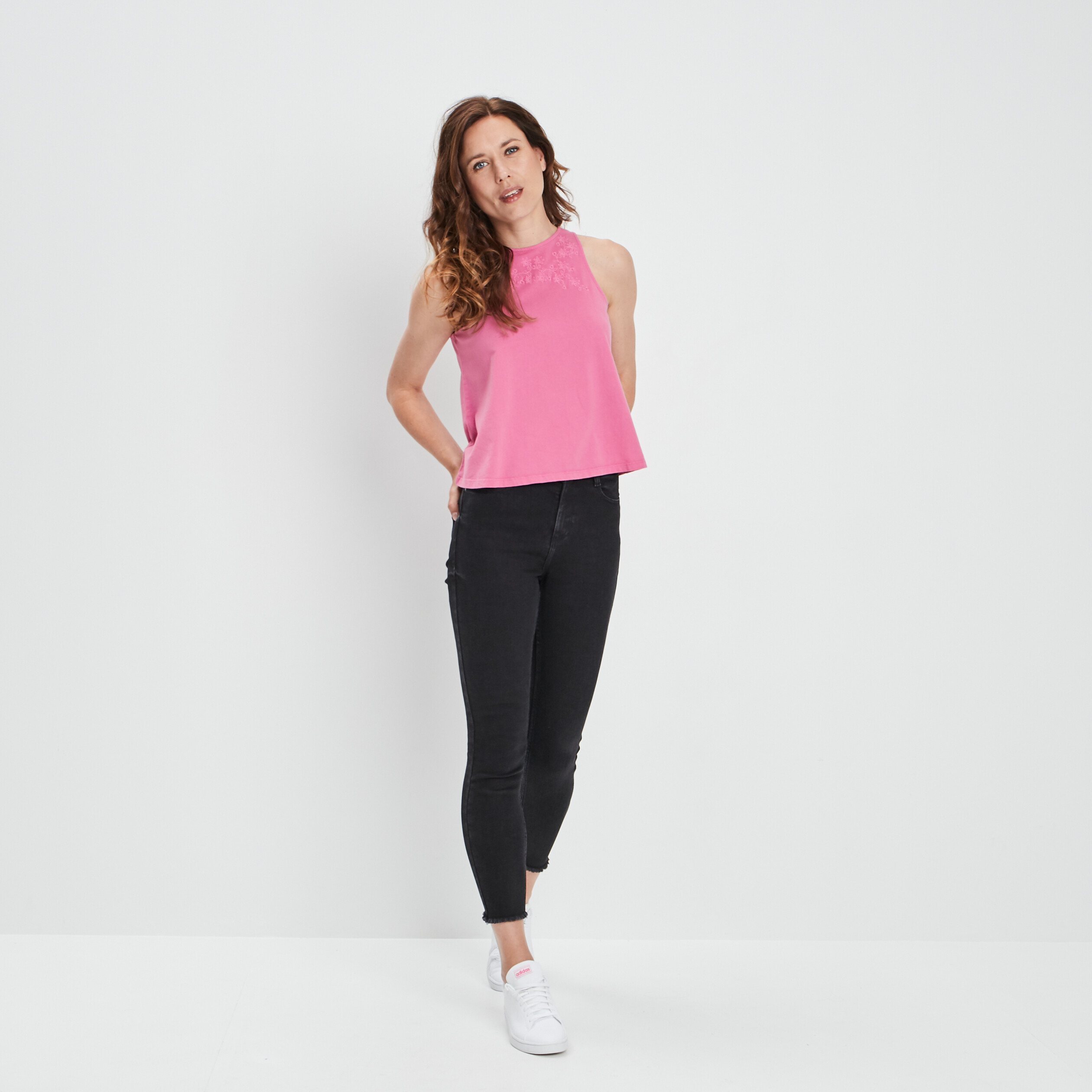 debardeur bretelles larges rose femme Débardeur bretelles larges rose femme