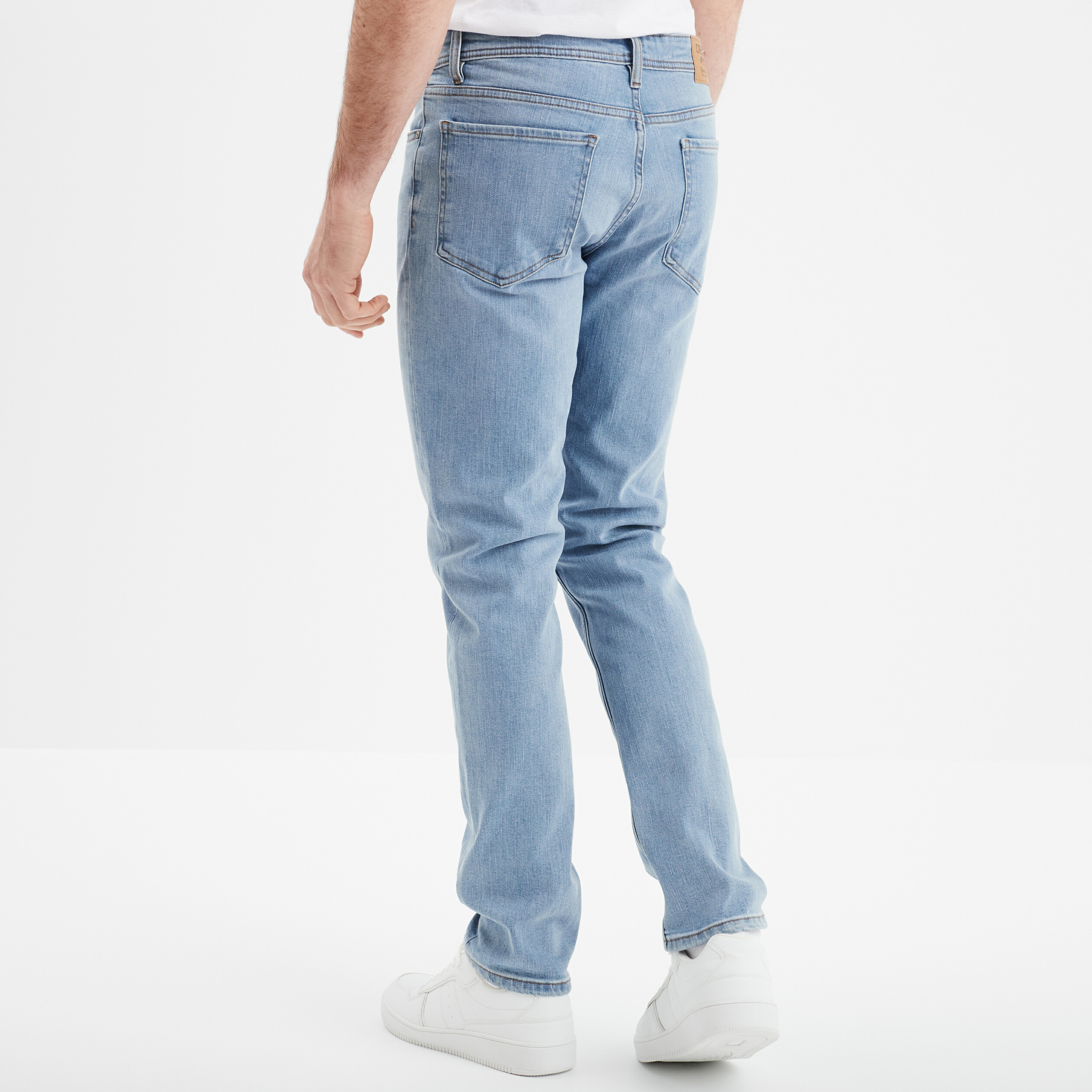 Jeans denim straight 5 poches denim triple stone homme