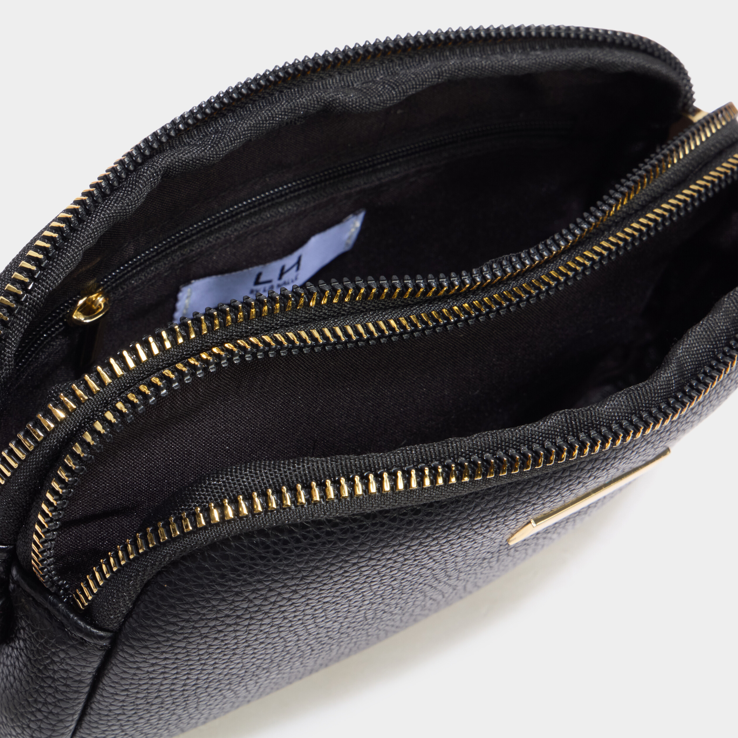 Sac bandouli&egrave;re 2 compartiments noir femme